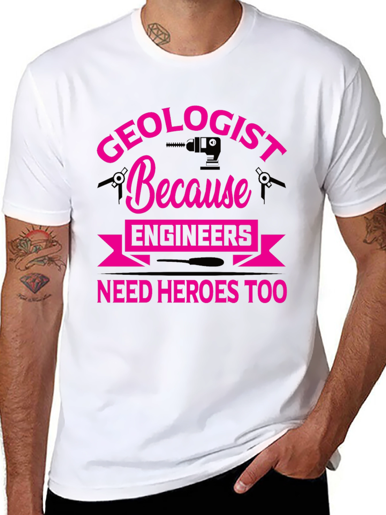 Geologist Hero Tee - Because Engineers Need Heroes Too
