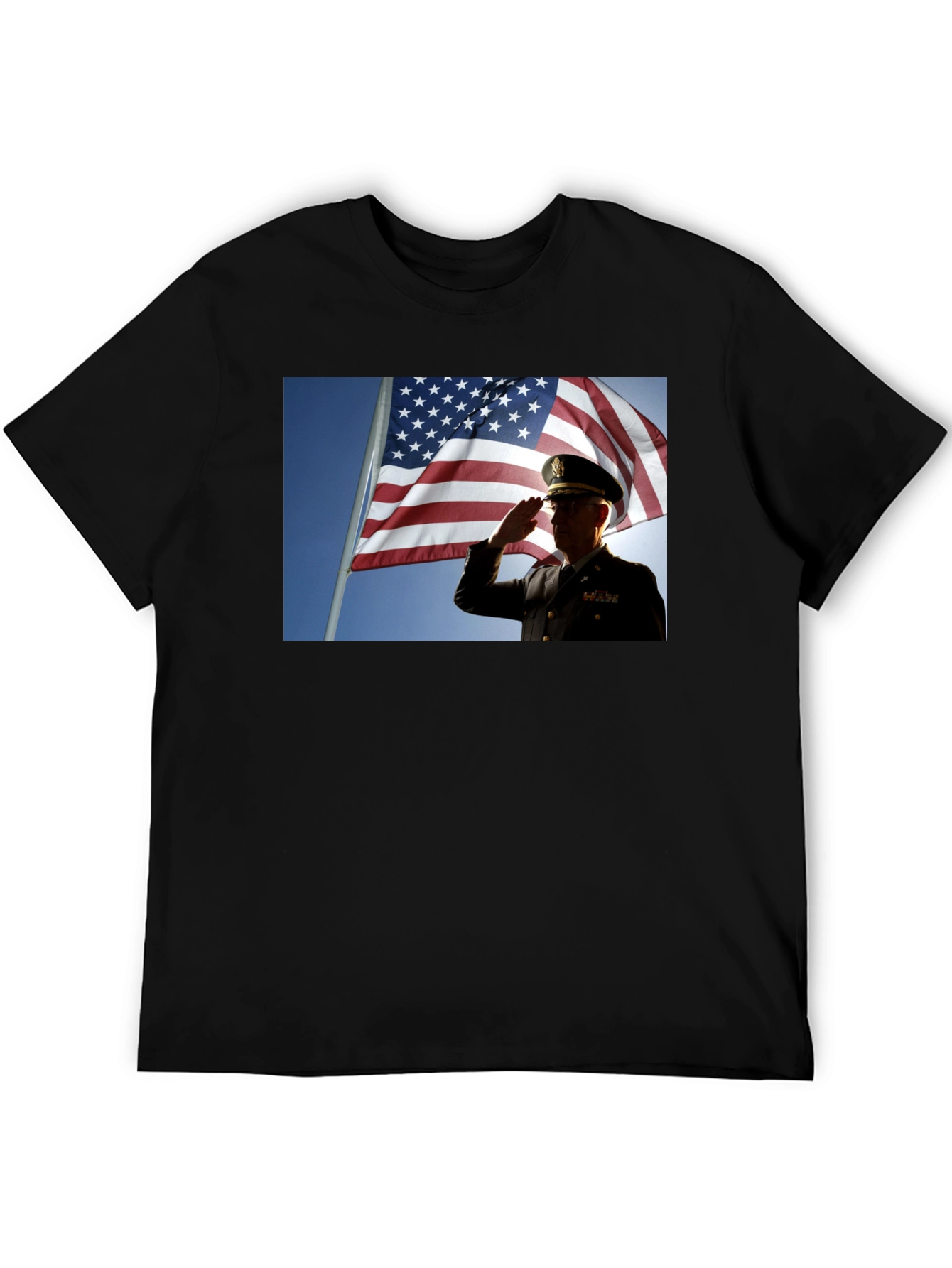 Patriotic Soldier T-Shirt - American Flag Design