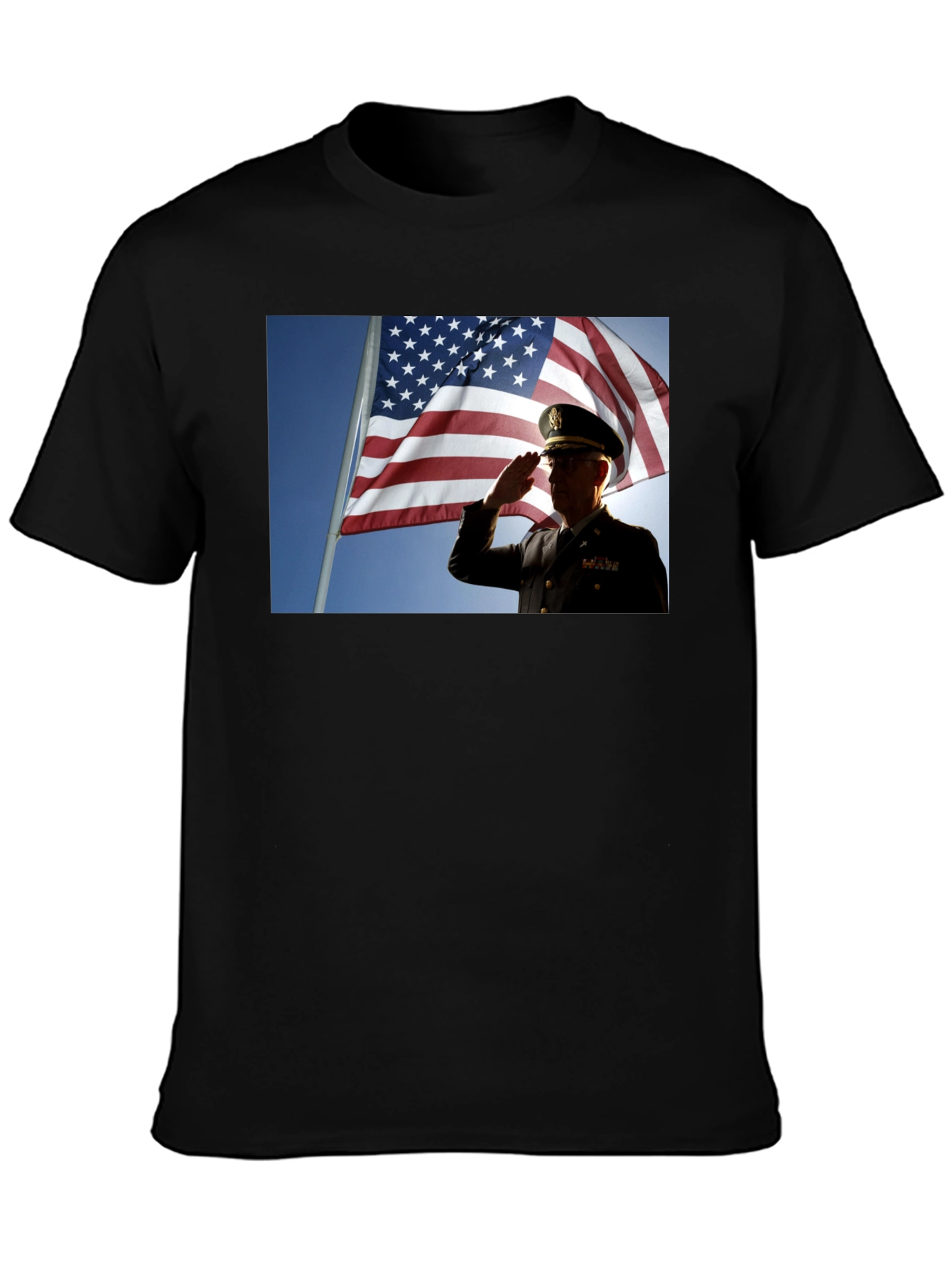 Patriotic Soldier T-Shirt - American Flag Design