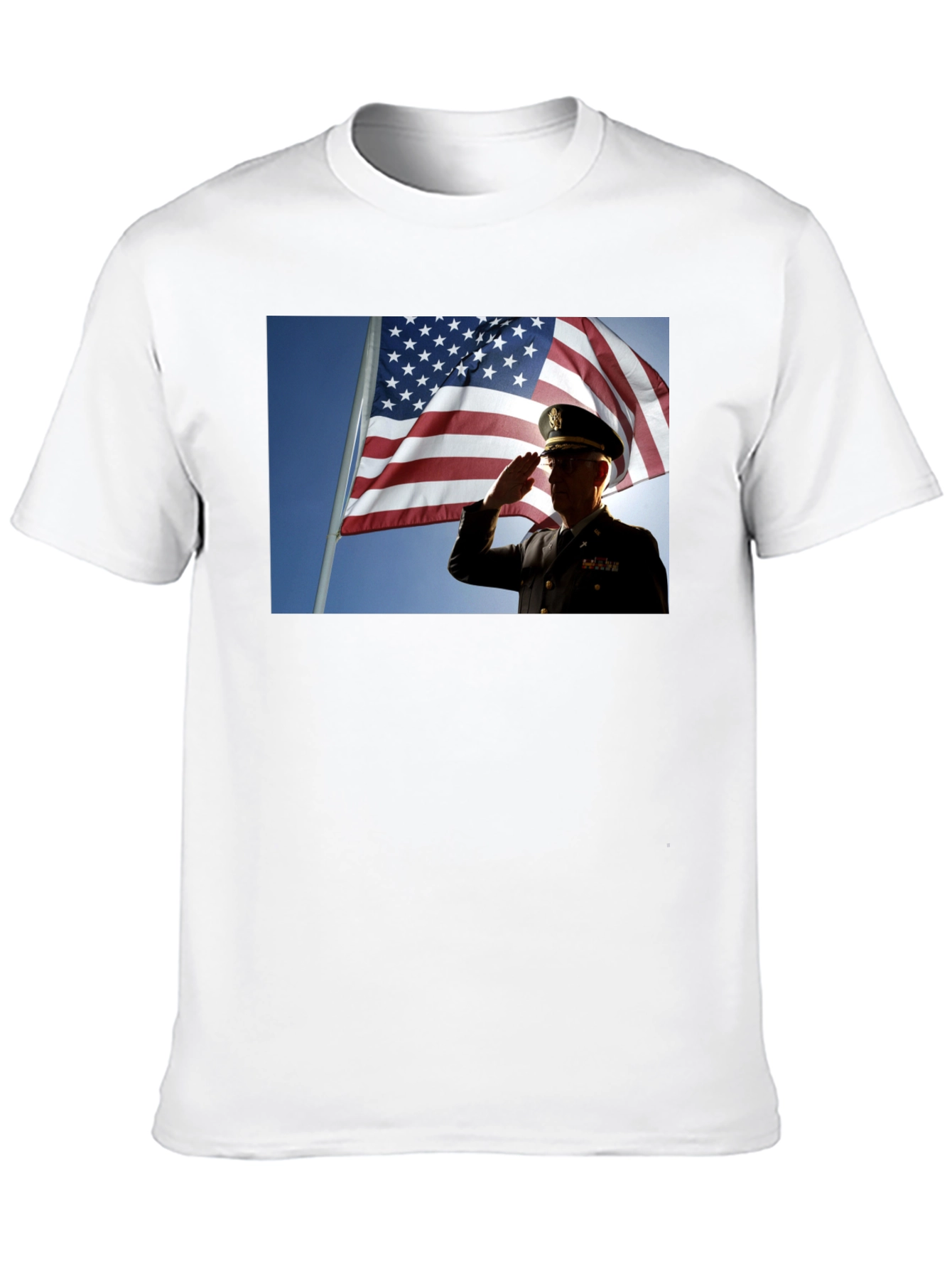Patriotic Soldier T-Shirt - American Flag Design