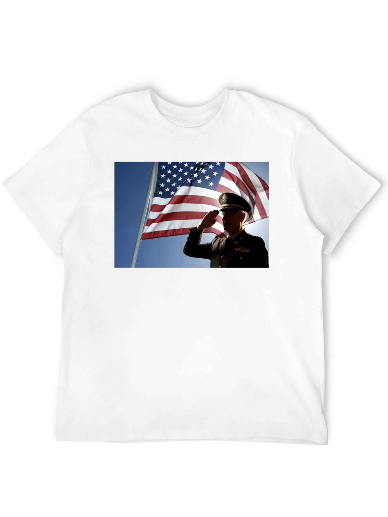 Patriotic Soldier T-Shirt - American Flag Design