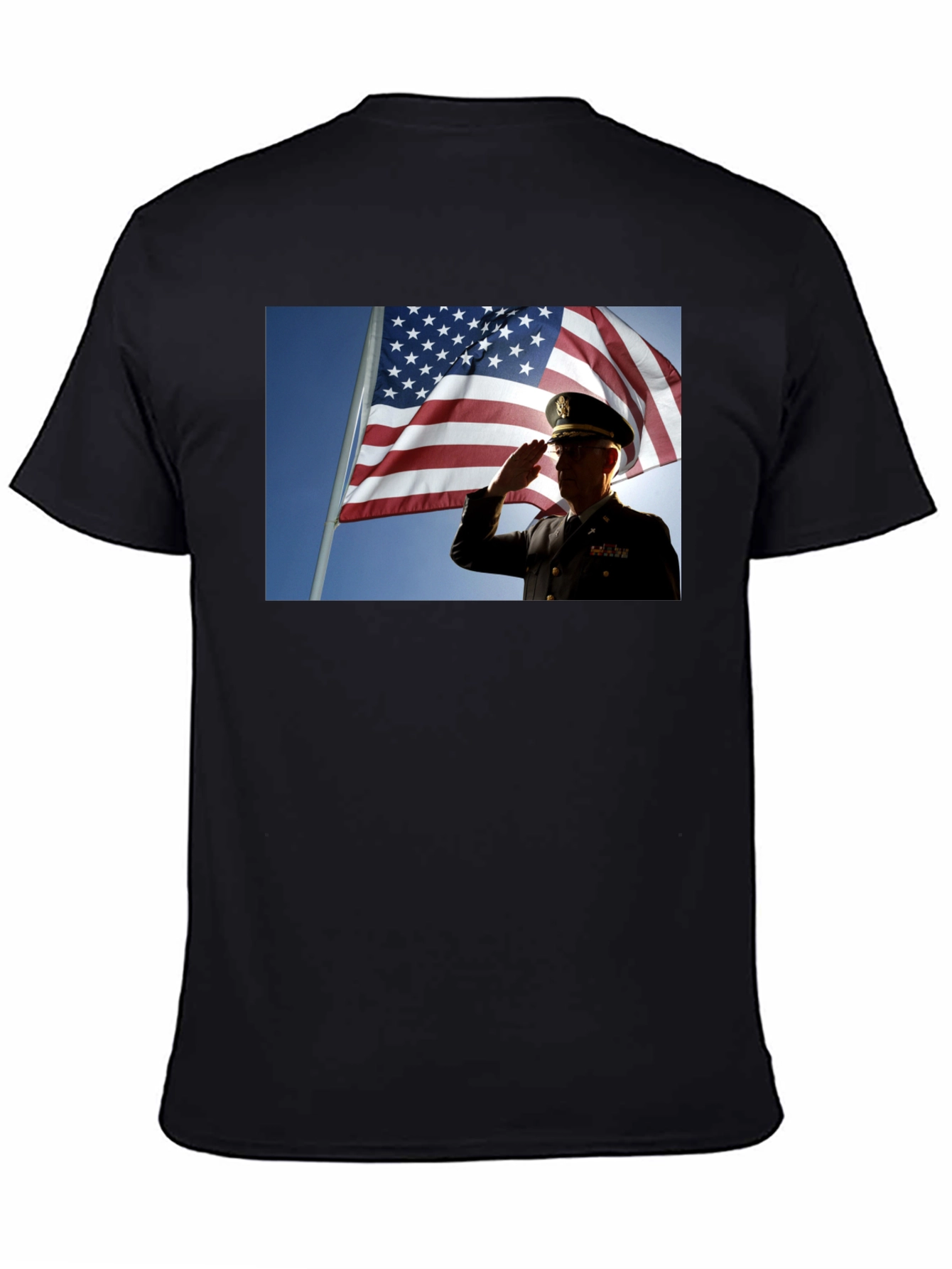 Patriotic Soldier T-Shirt - American Flag Design