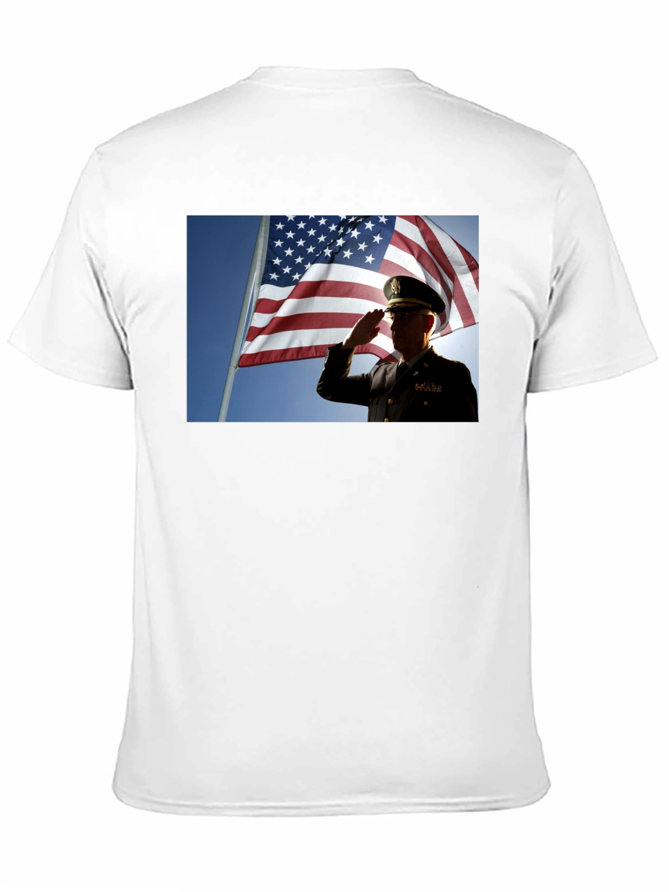 Patriotic Soldier T-Shirt - American Flag Design
