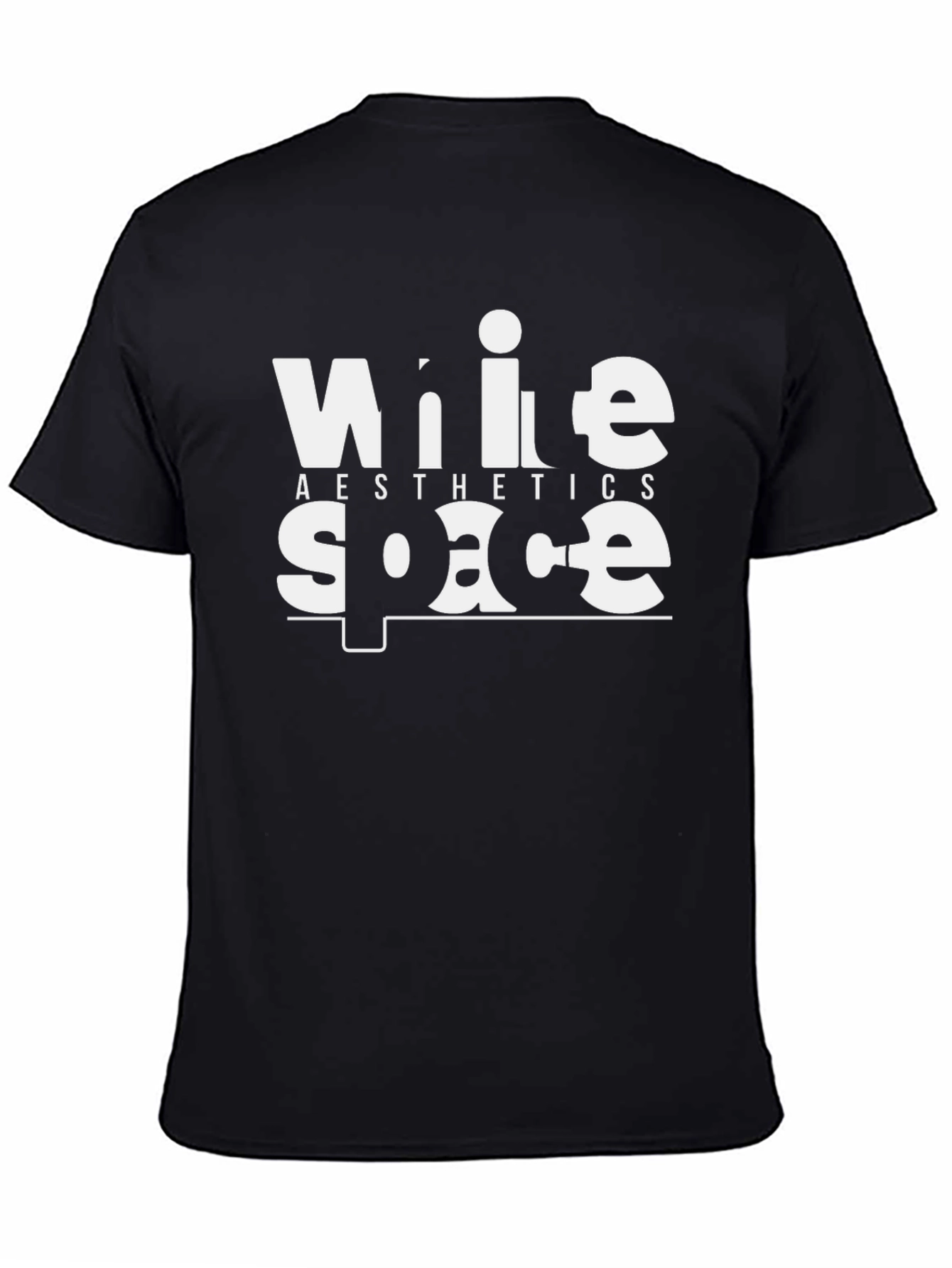 Wide Aesthetics Space Black T-Shirt