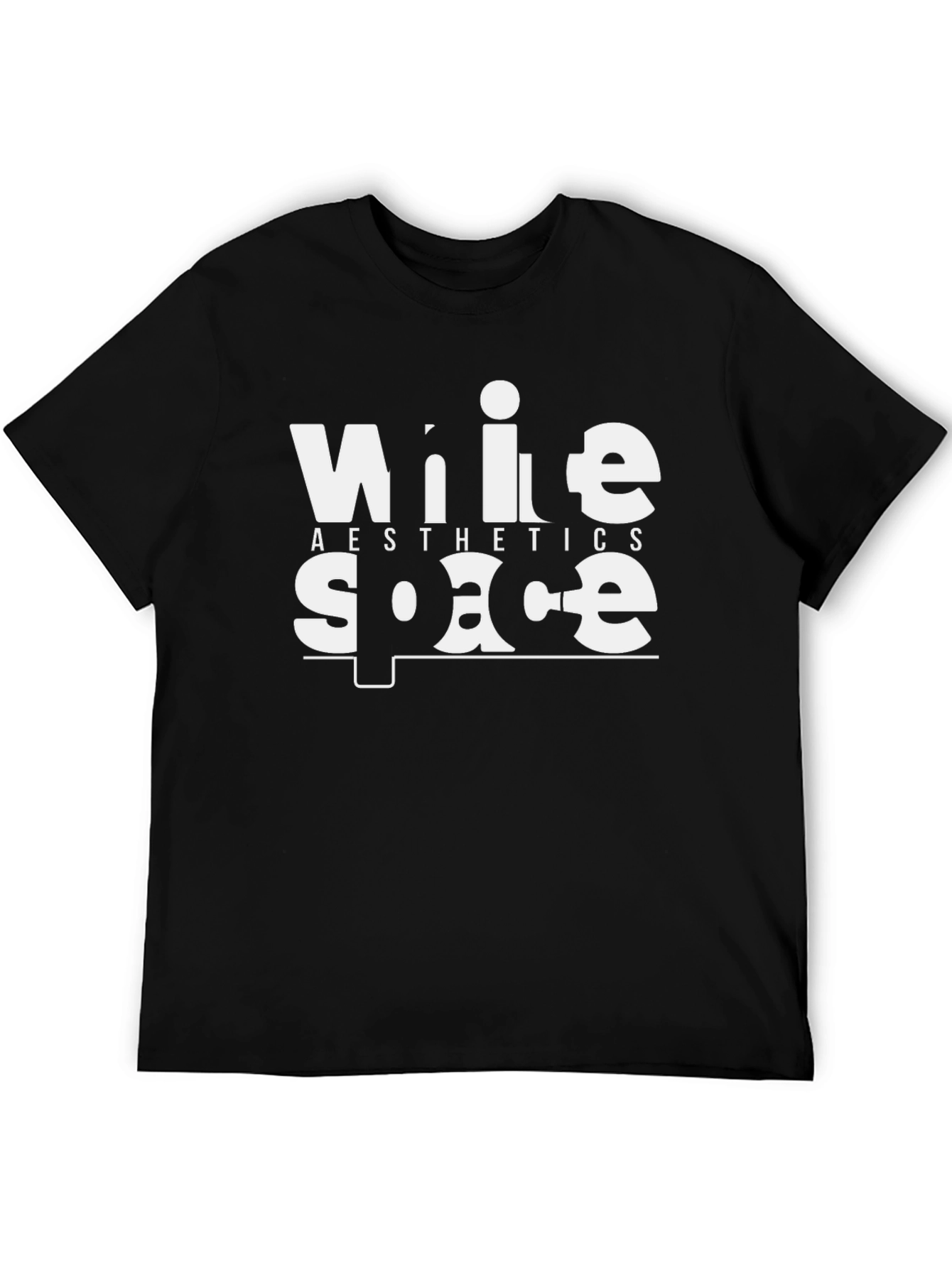 Wide Aesthetics Space Black T-Shirt