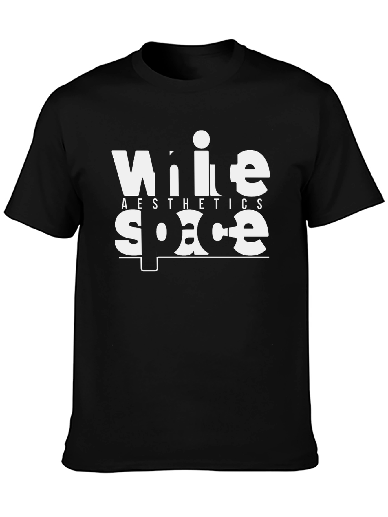 Wide Aesthetics Space Black T-Shirt