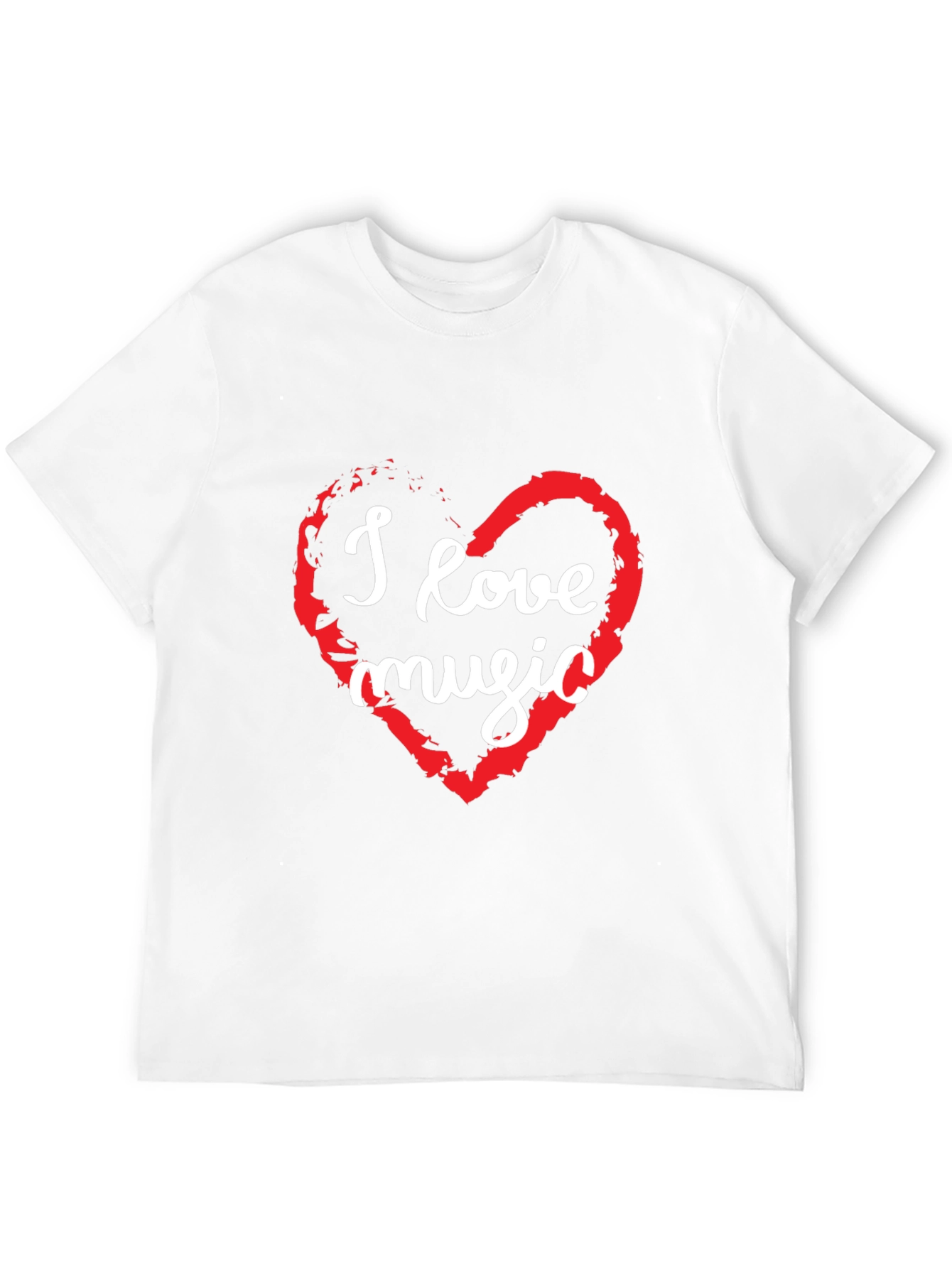 I Love Music Graphic T-Shirt - Black