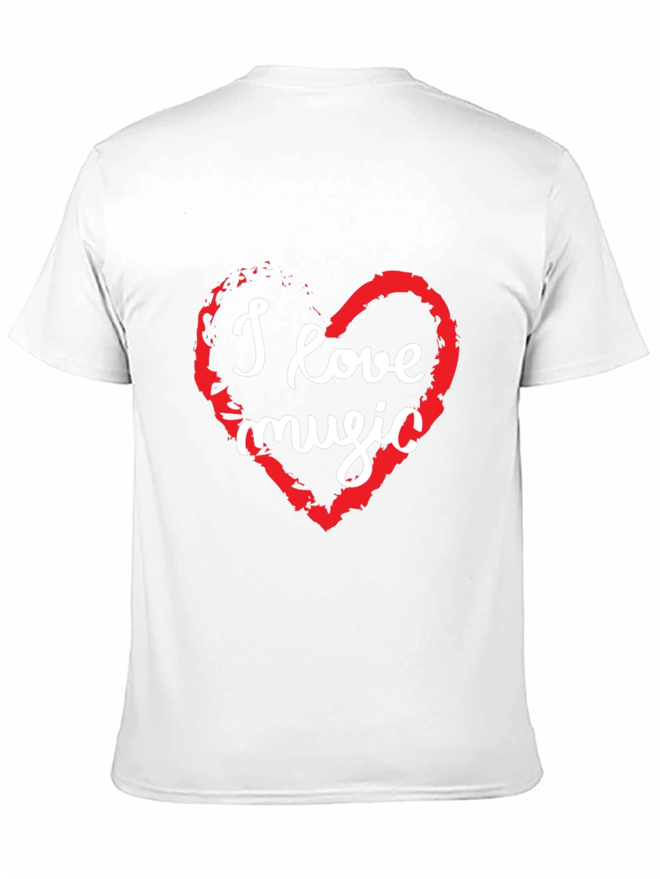 I Love Music Graphic T-Shirt - Black