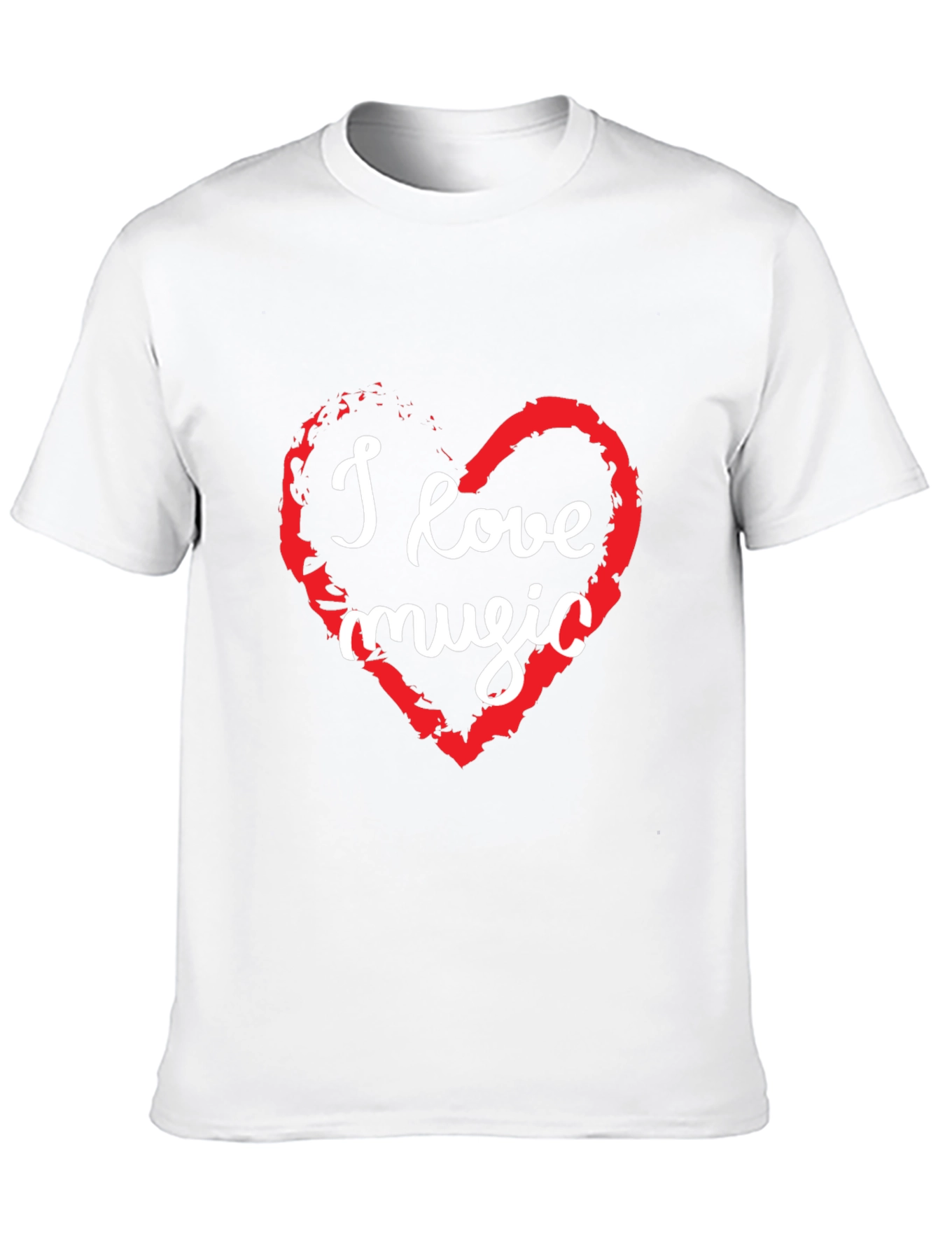 I Love Music Graphic T-Shirt - Black