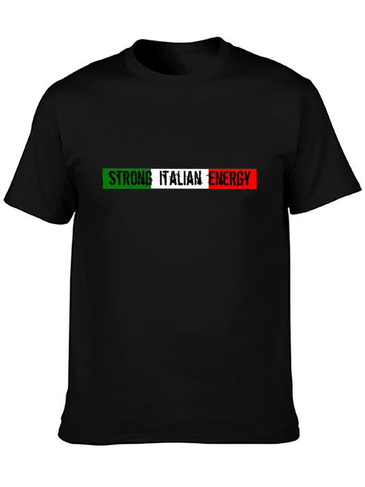 Strong Italian Energy Black T-Shirt