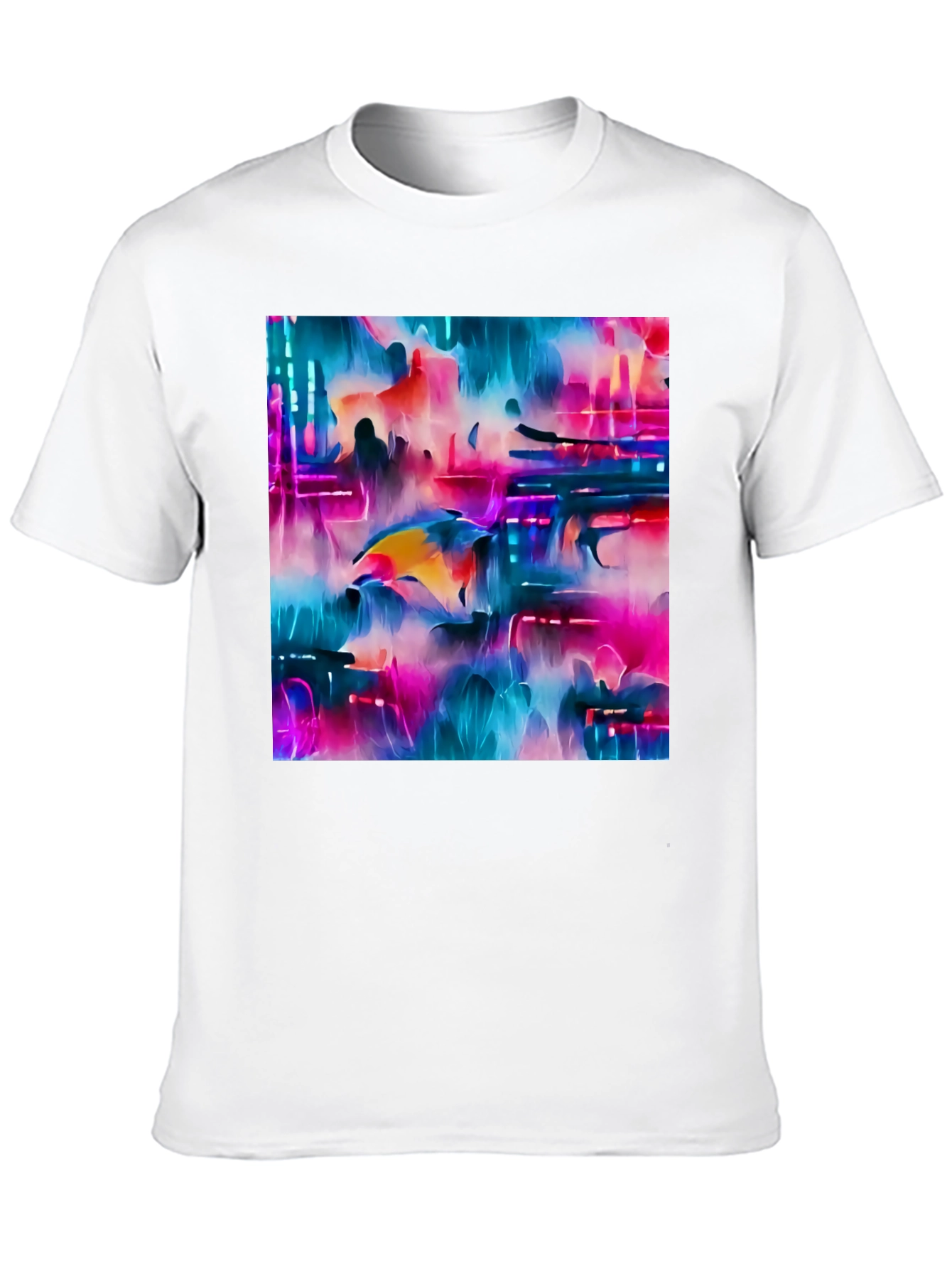 Abstract Dolphin Graphic Tee - Black Unisex T-Shirt