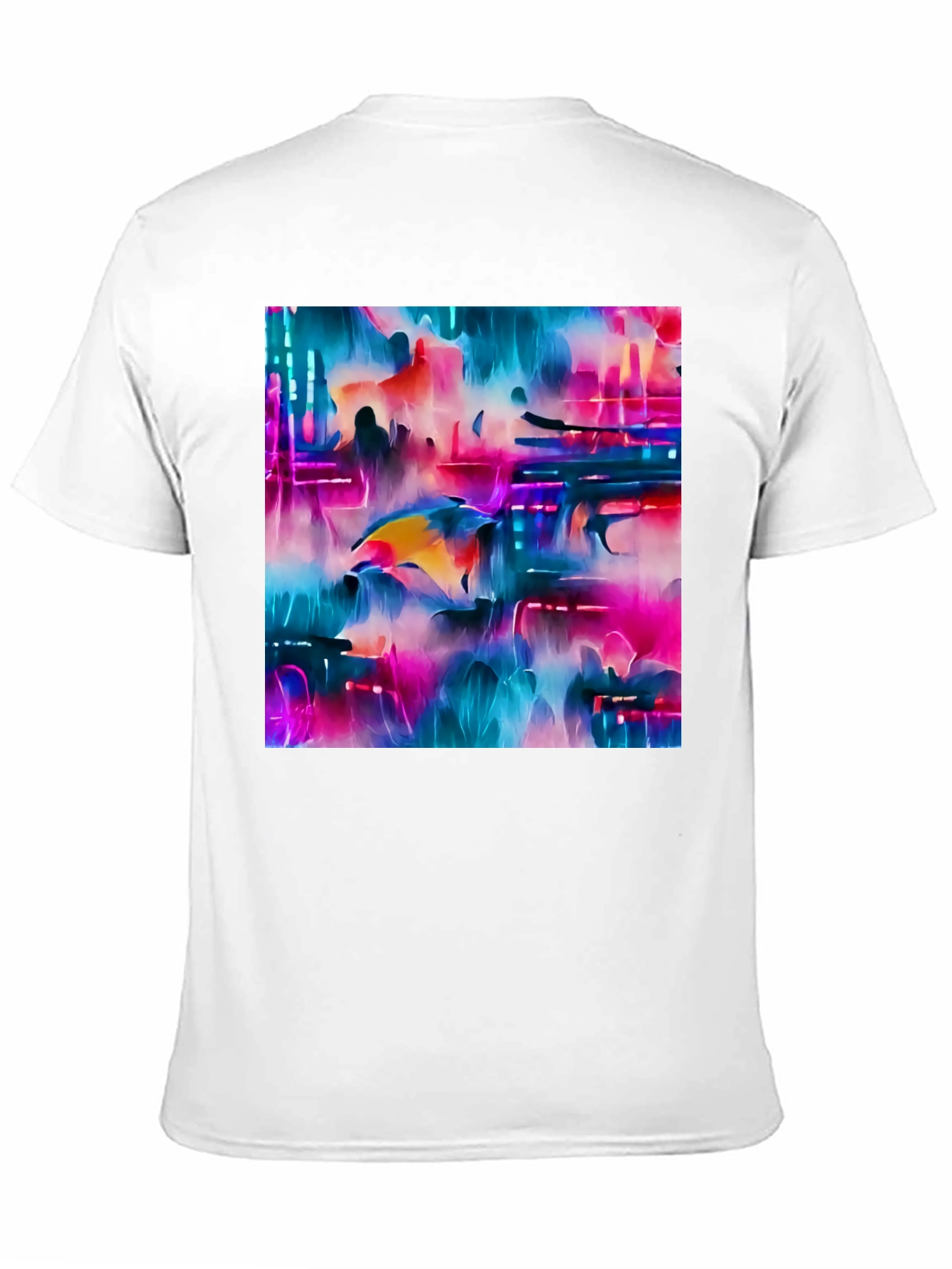 Abstract Dolphin Graphic Tee - Black Unisex T-Shirt