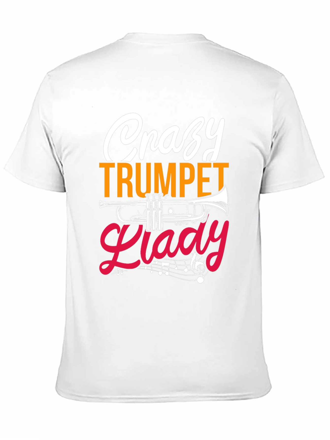 Crazy Trumpet Lady Graphic Tee - Musician T-Shirt