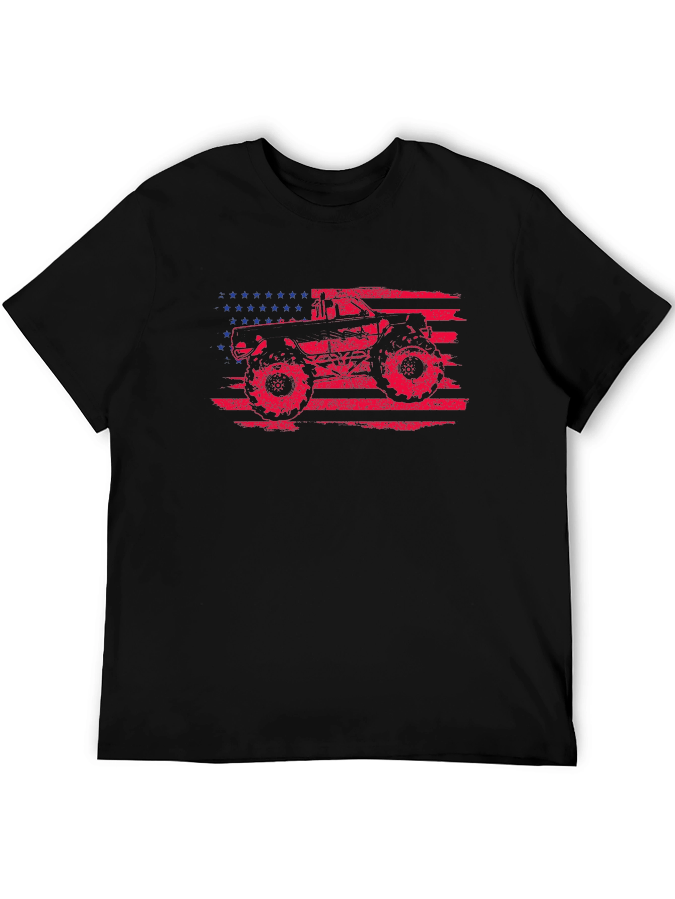 American Flag Monster Truck Graphic Tee