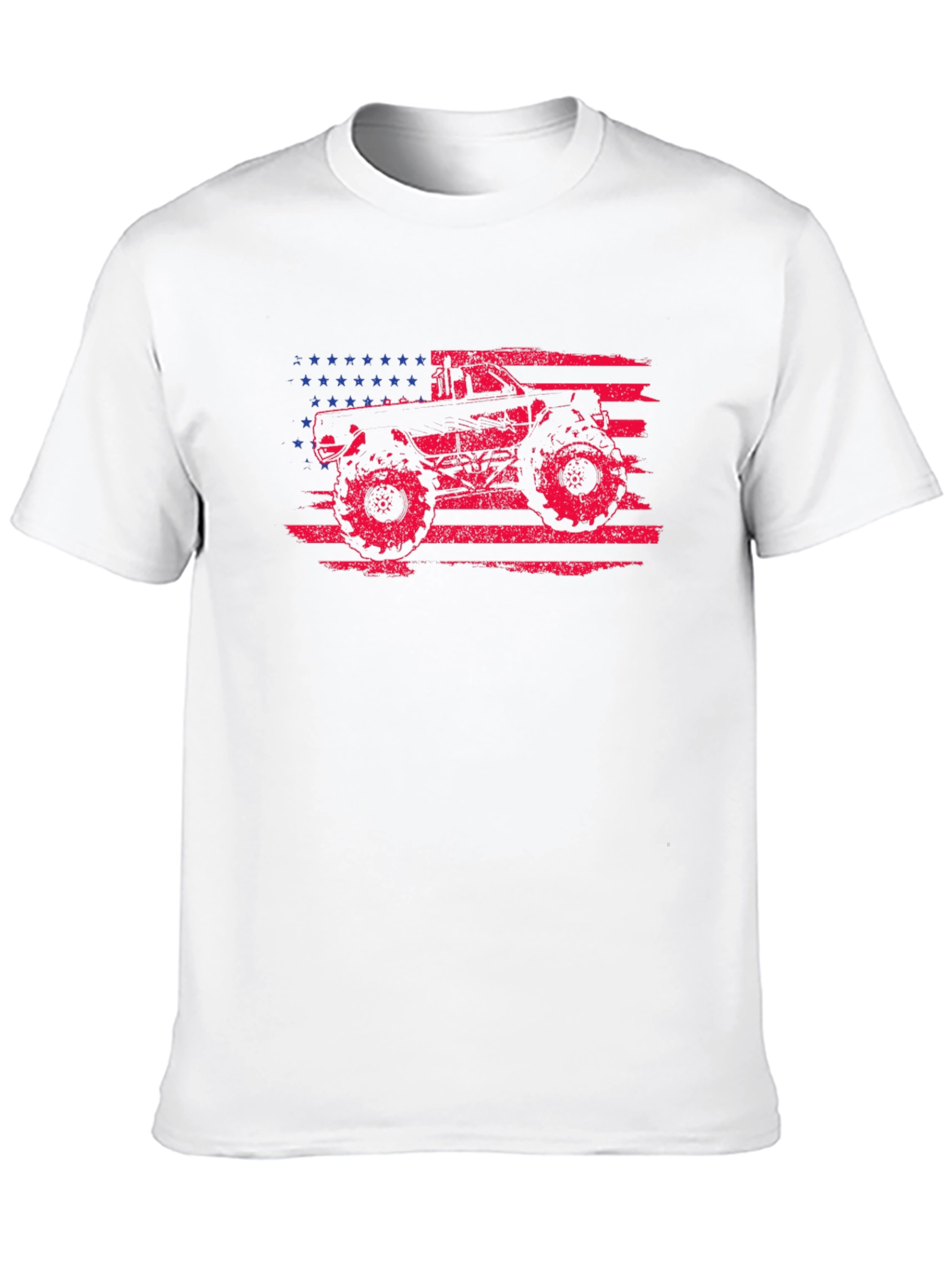 American Flag Monster Truck Graphic Tee