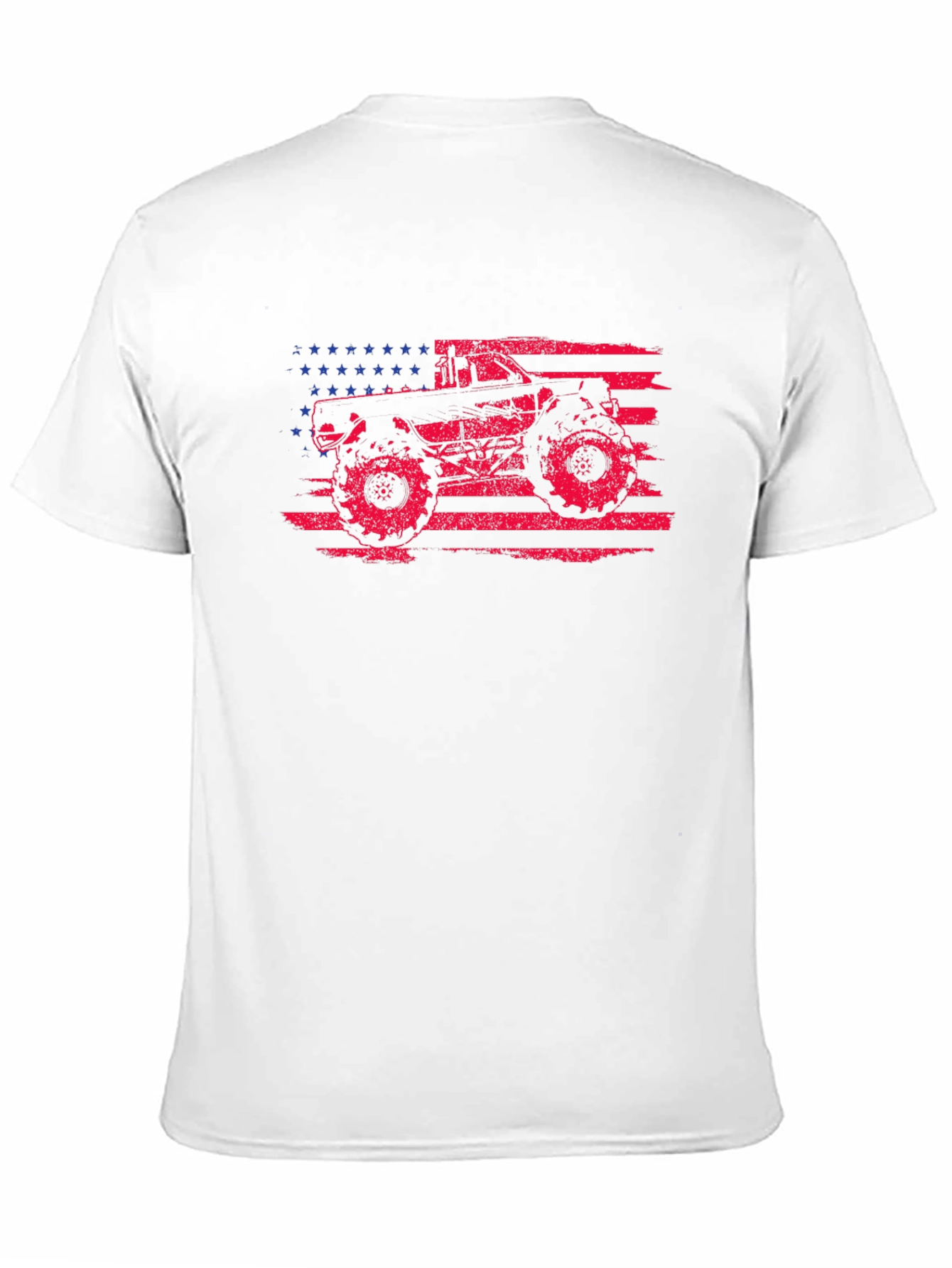 American Flag Monster Truck Graphic Tee
