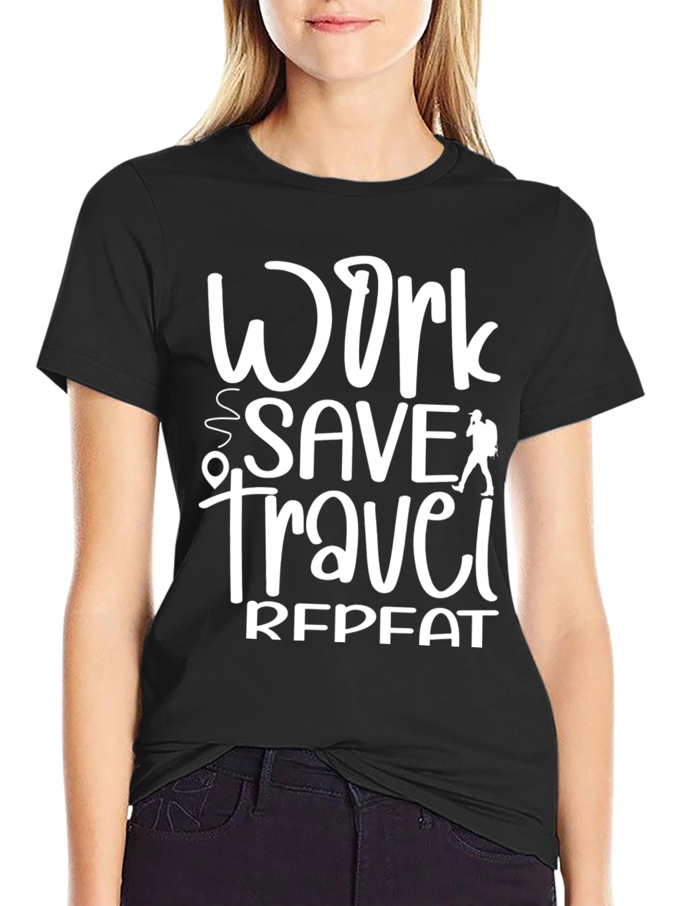 Work Save Travel Repeat Graphic Tee