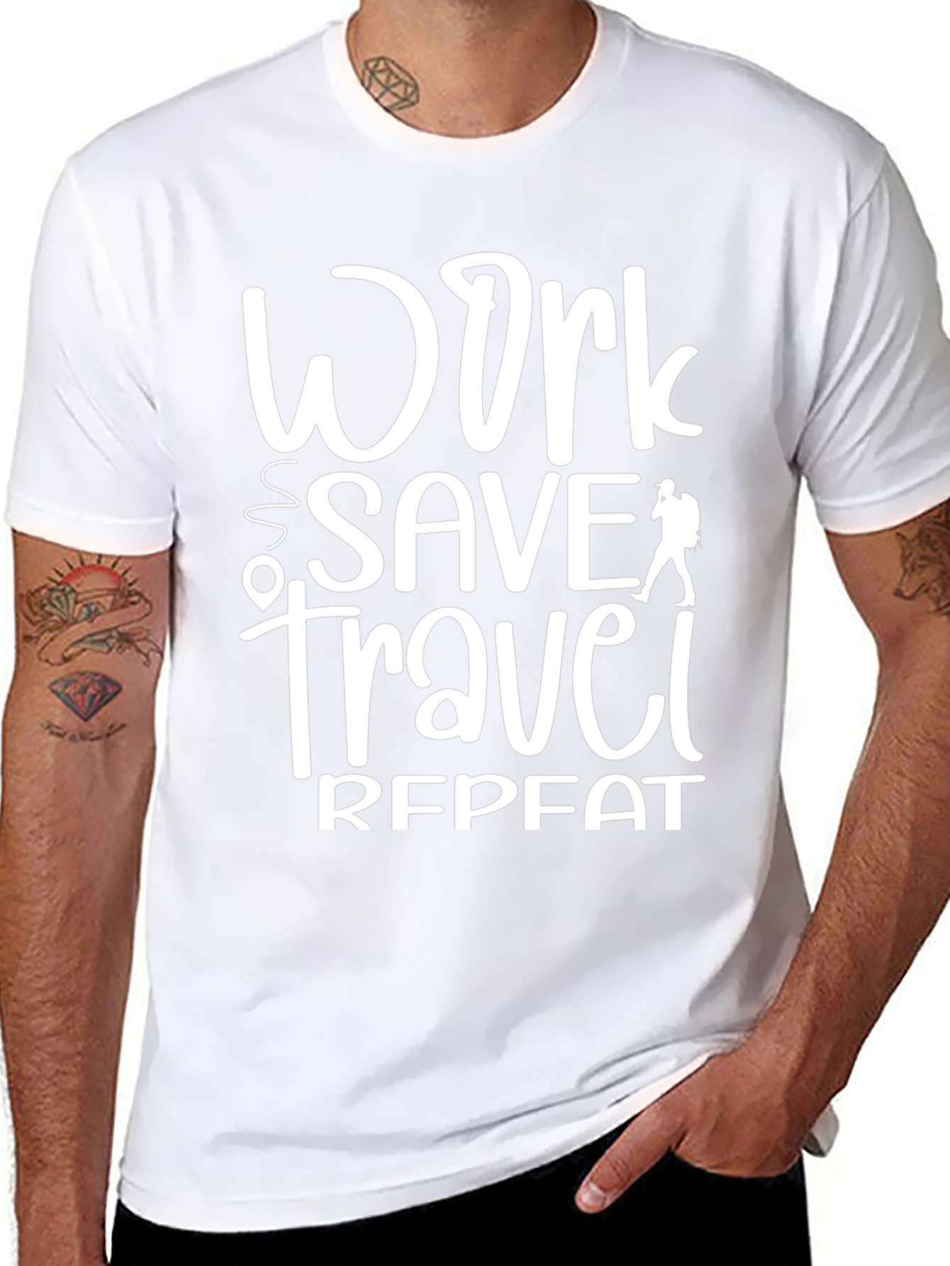 Work Save Travel Repeat Graphic Tee