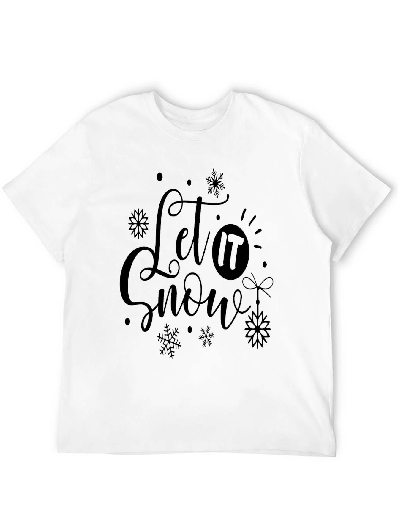 Let It Snow Black Graphic Tee