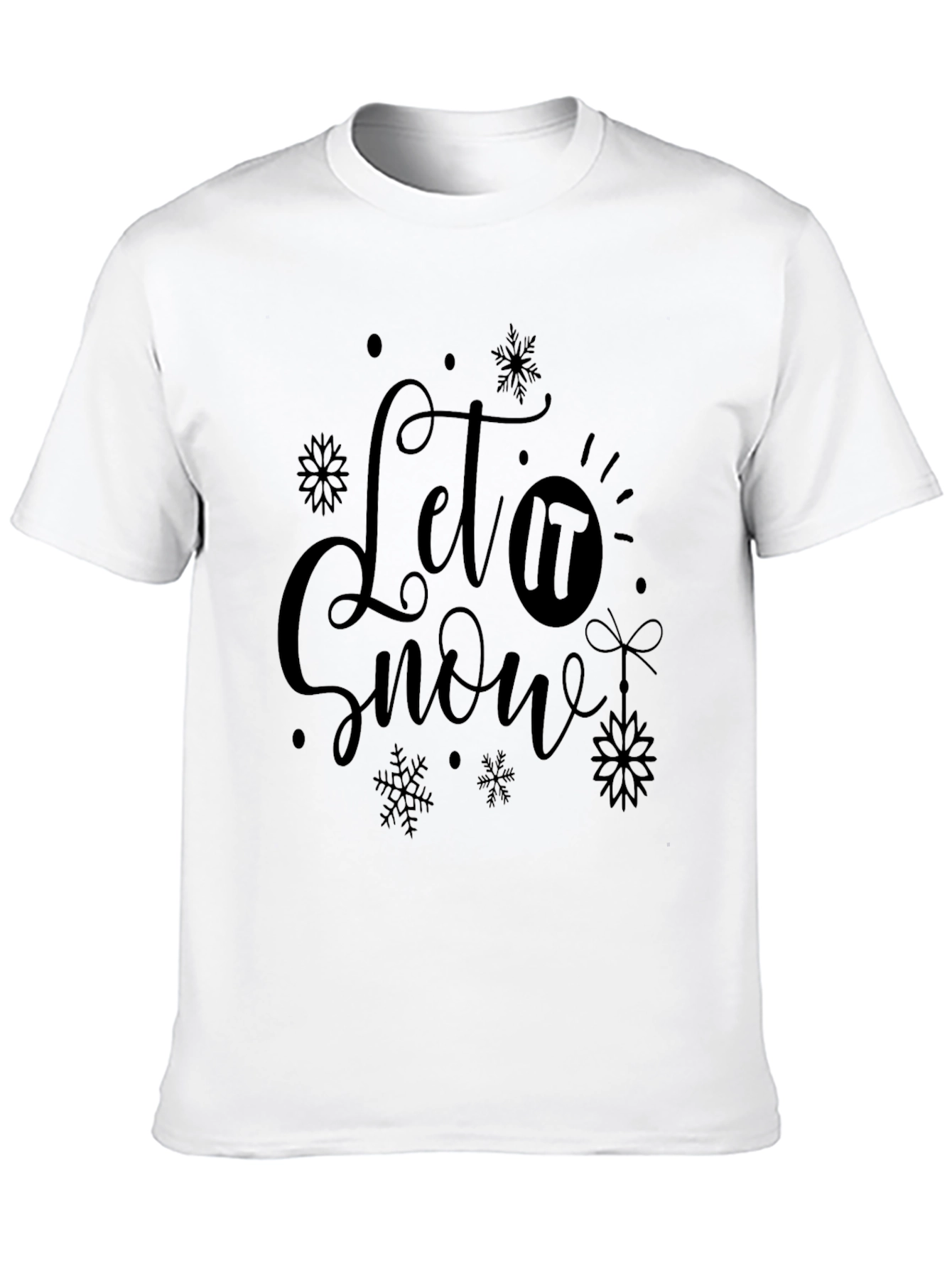 Let It Snow Black Graphic Tee
