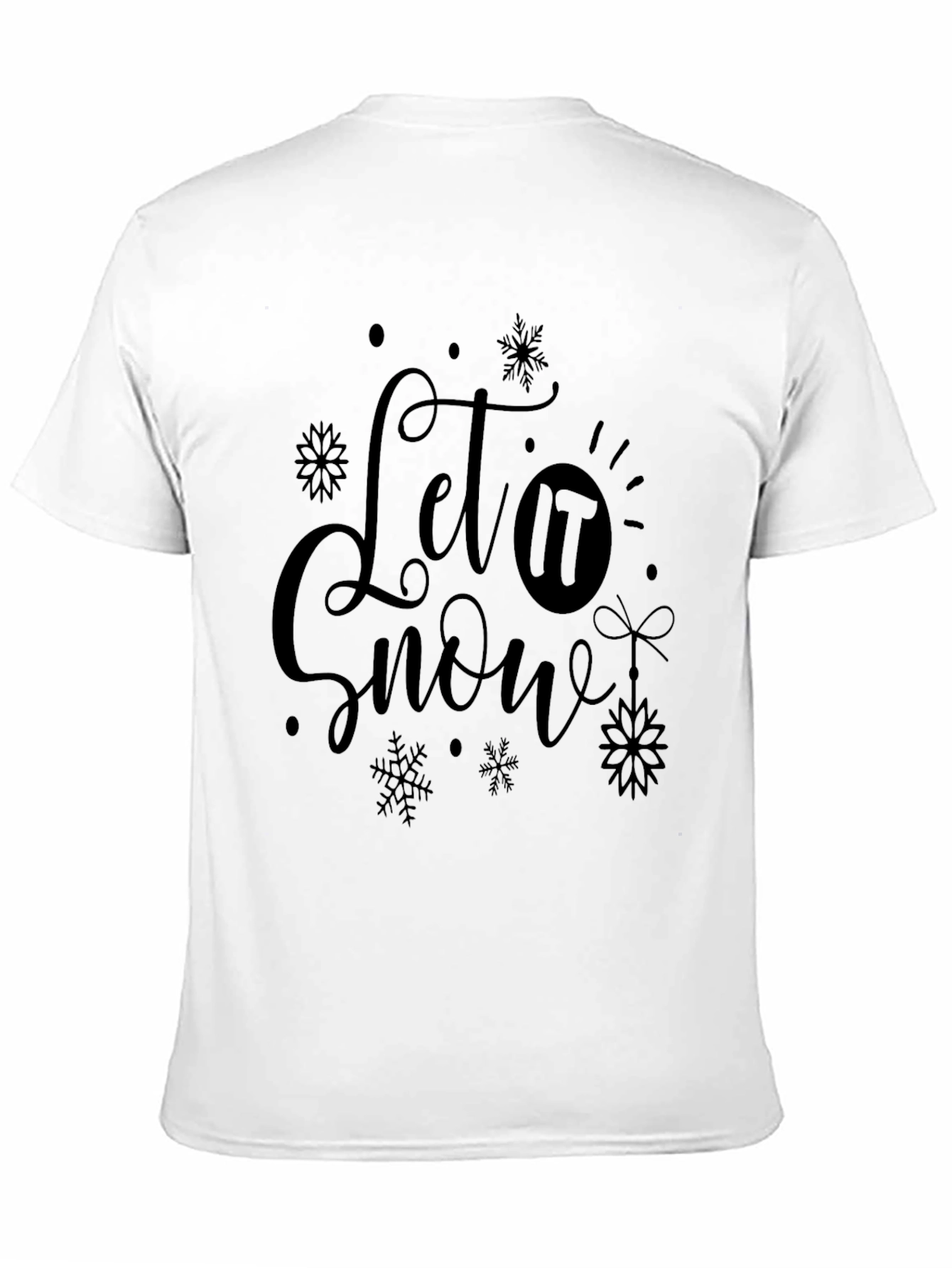 Let It Snow Black Graphic Tee
