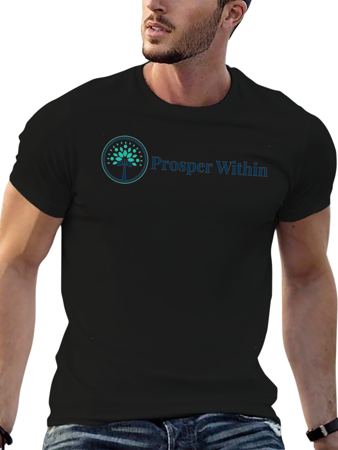 Prosper Within Black Tee - Grow Your Mindset