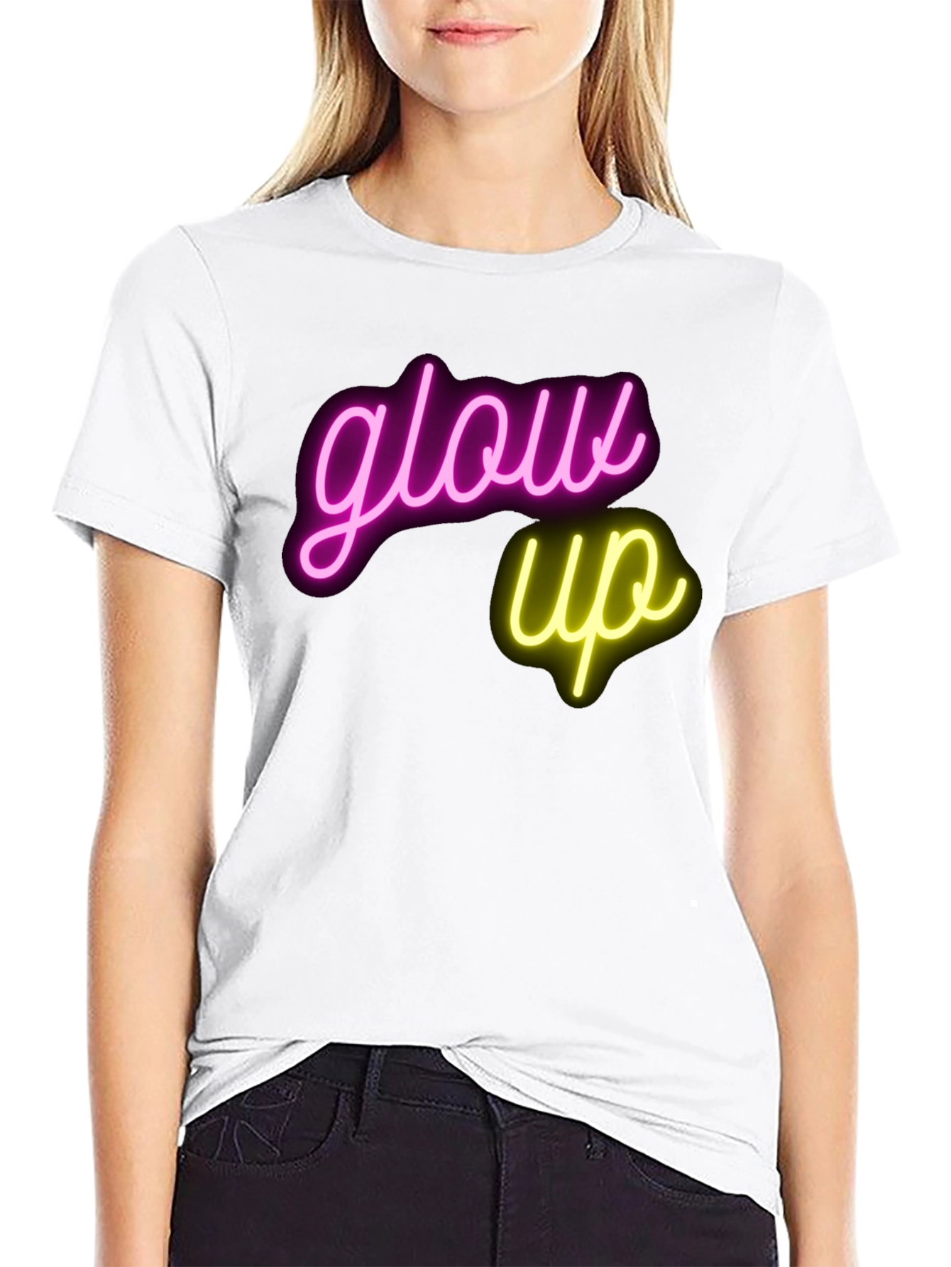 Glow Up Graphic T-Shirt - Neon Design