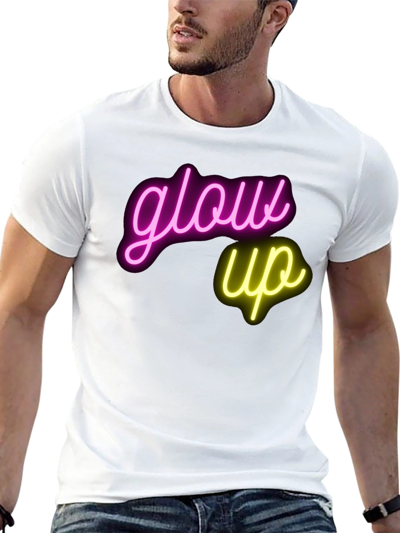 Glow Up Graphic T-Shirt - Neon Design