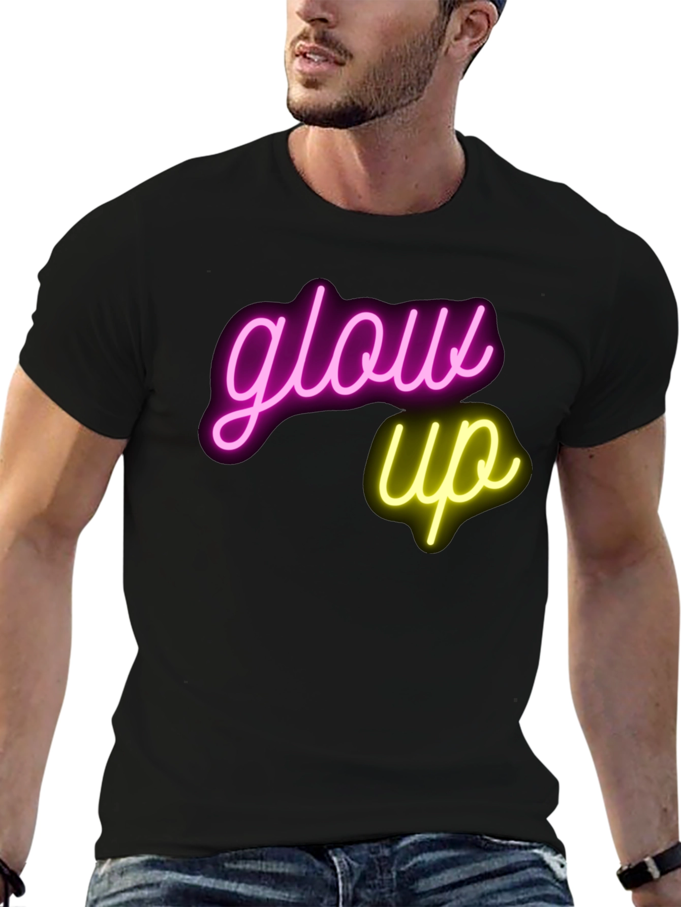 Glow Up Graphic T-Shirt - Neon Design