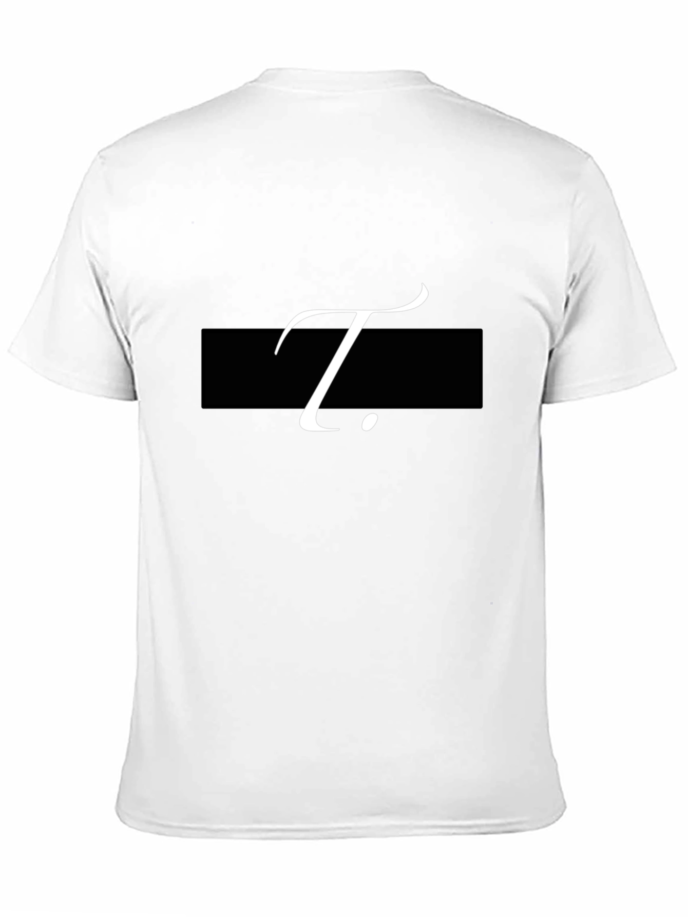 Stylish Black T-Shirt with Letter T Graphic Print
