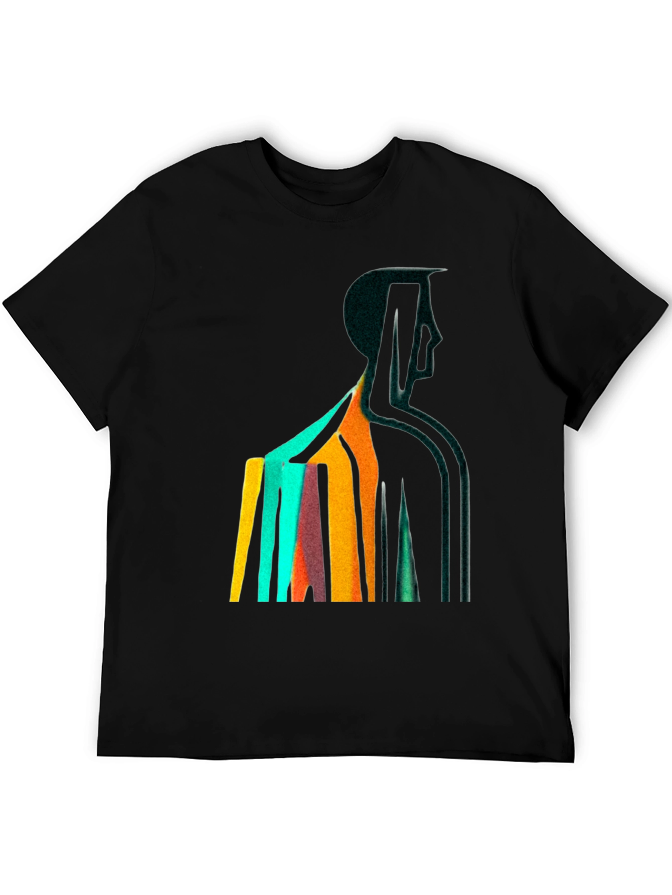 Abstract Figure Graphic Tee - Modern Art T-Shirt
