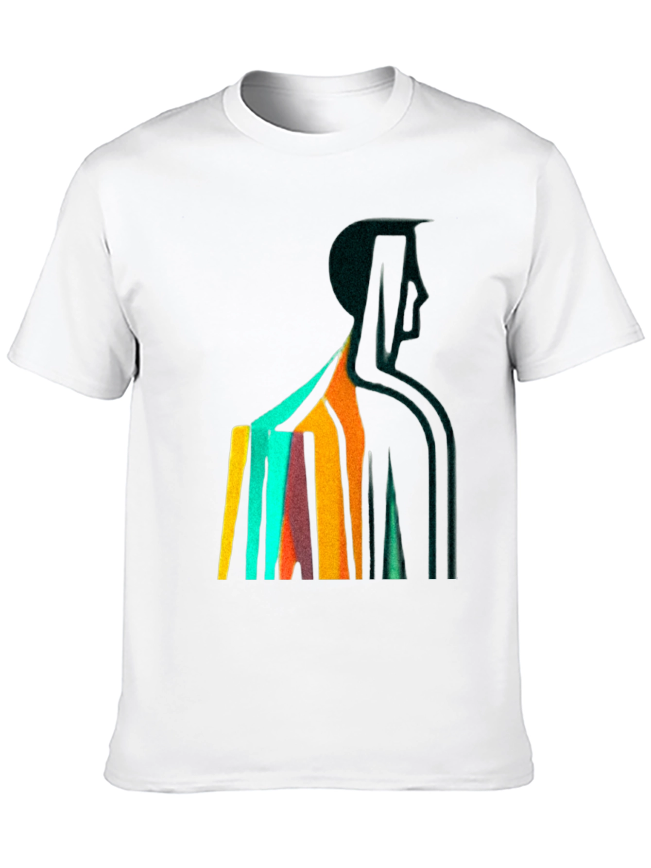 Abstract Figure Graphic Tee - Modern Art T-Shirt