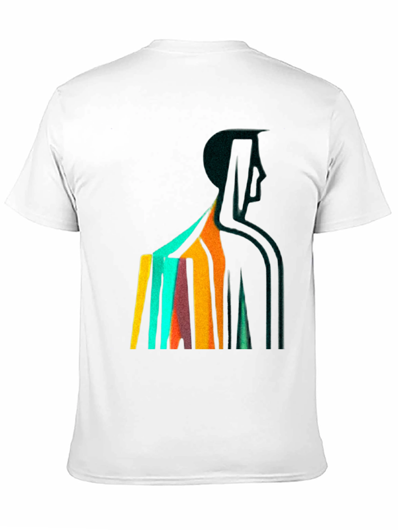 Abstract Figure Graphic Tee - Modern Art T-Shirt