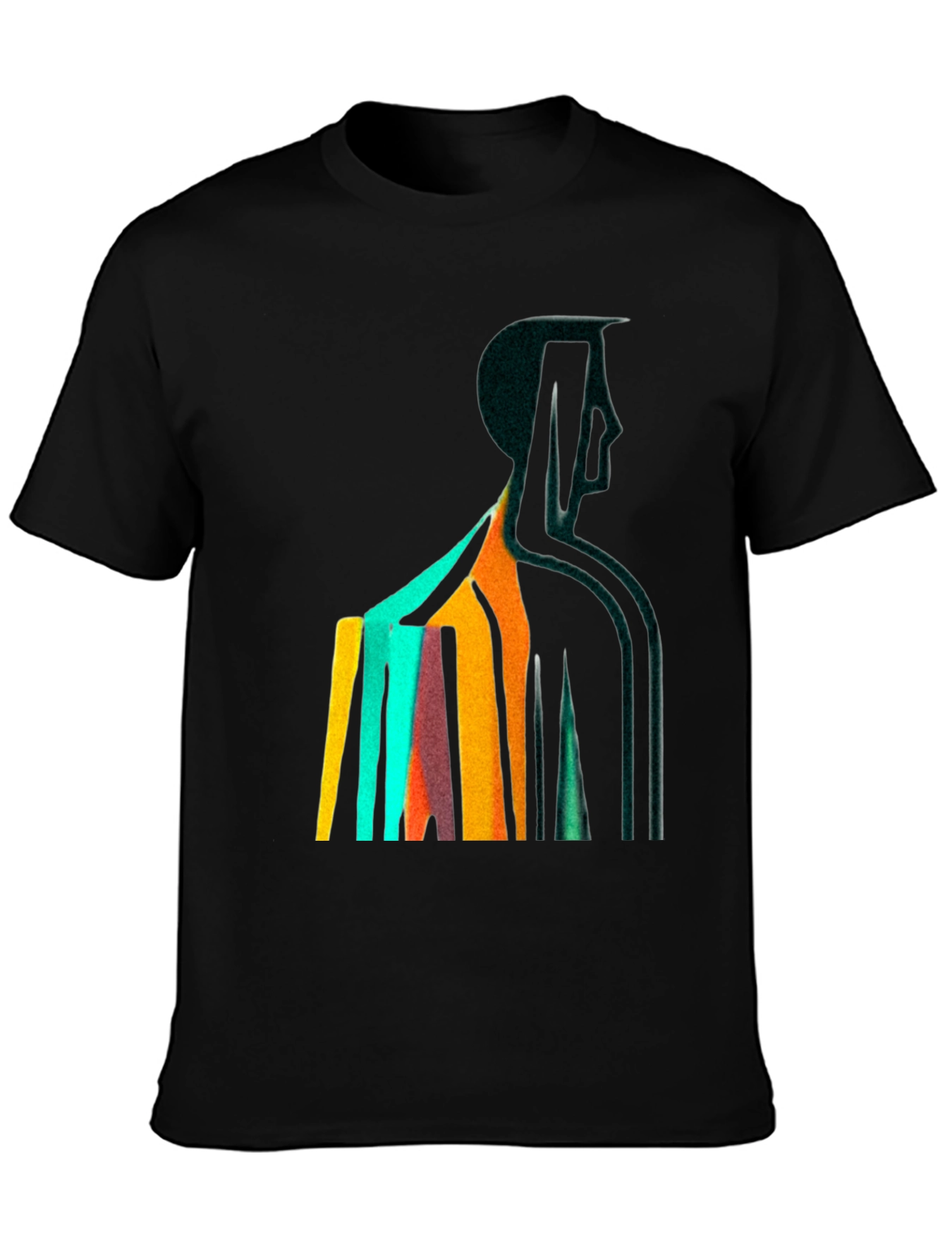 Abstract Figure Graphic Tee - Modern Art T-Shirt