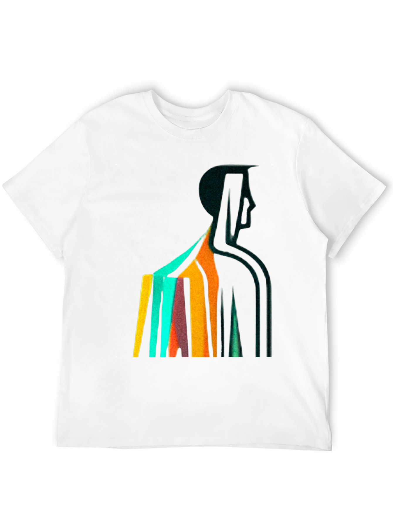 Abstract Figure Graphic Tee - Modern Art T-Shirt