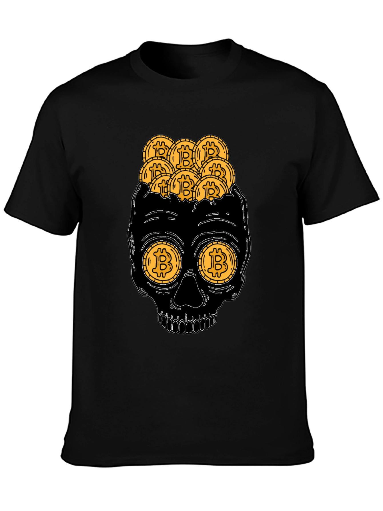 Bitcoin Skull T-Shirt - Crypto Currency Graphic Tee