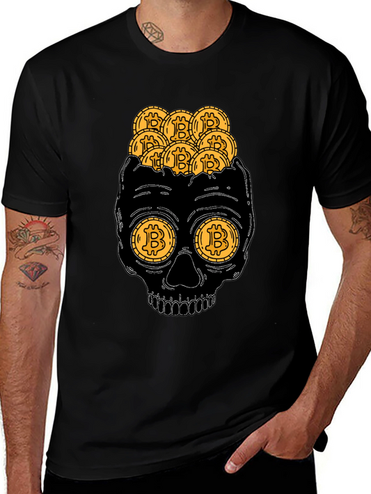 Bitcoin Skull T-Shirt - Crypto Currency Graphic Tee