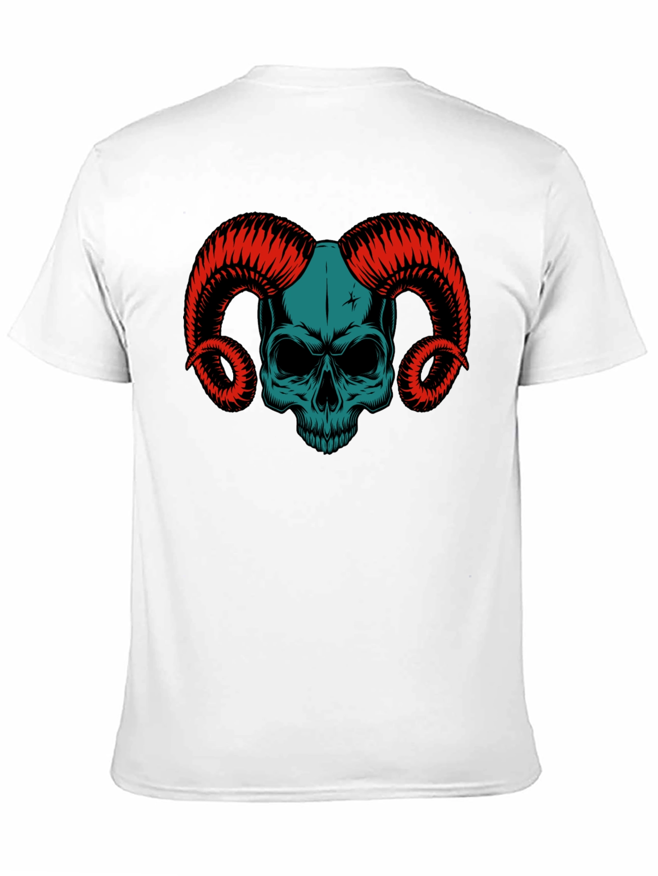 Skull & Horns Graphic Tee - Black