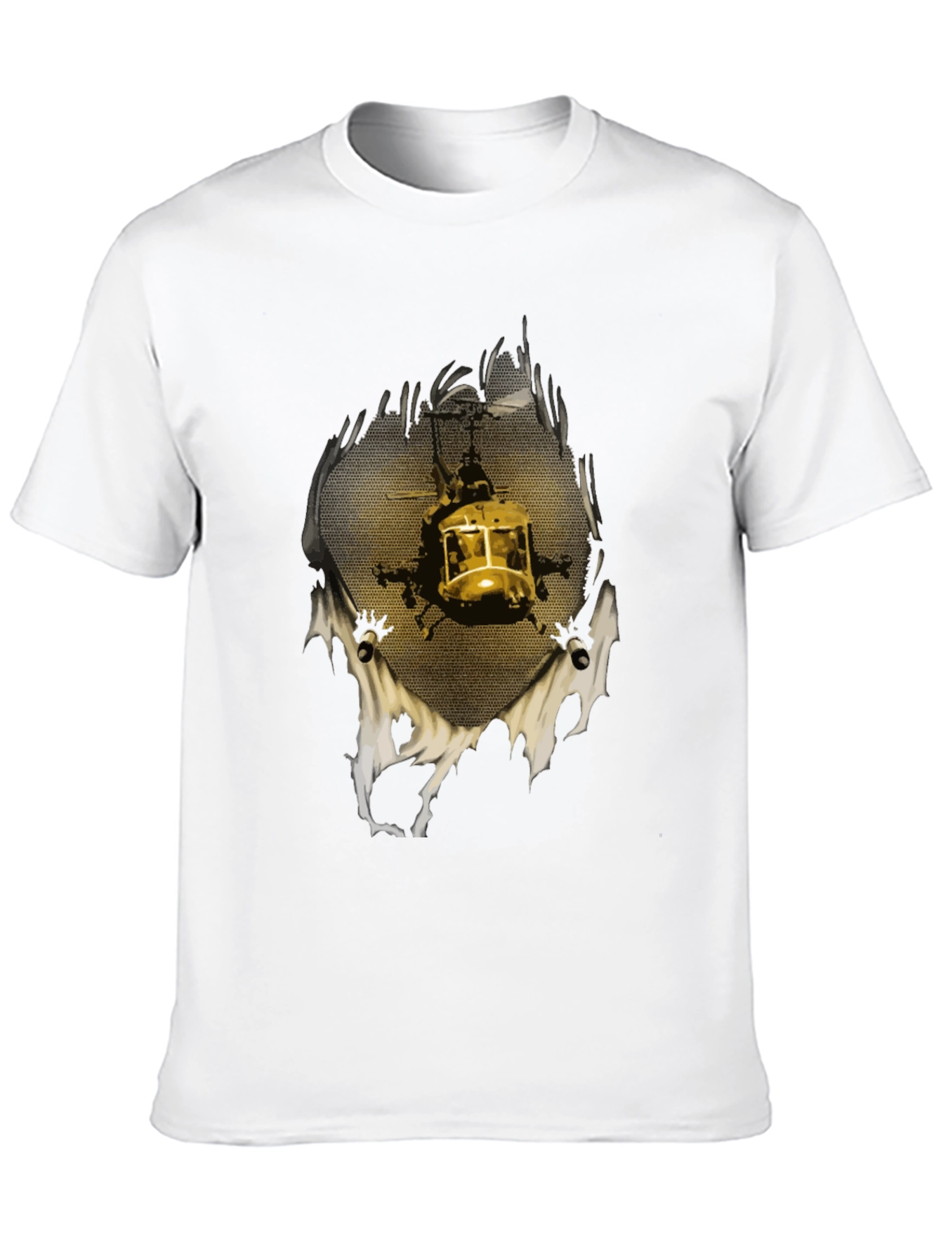 Helicopter Graphic Print T-Shirt