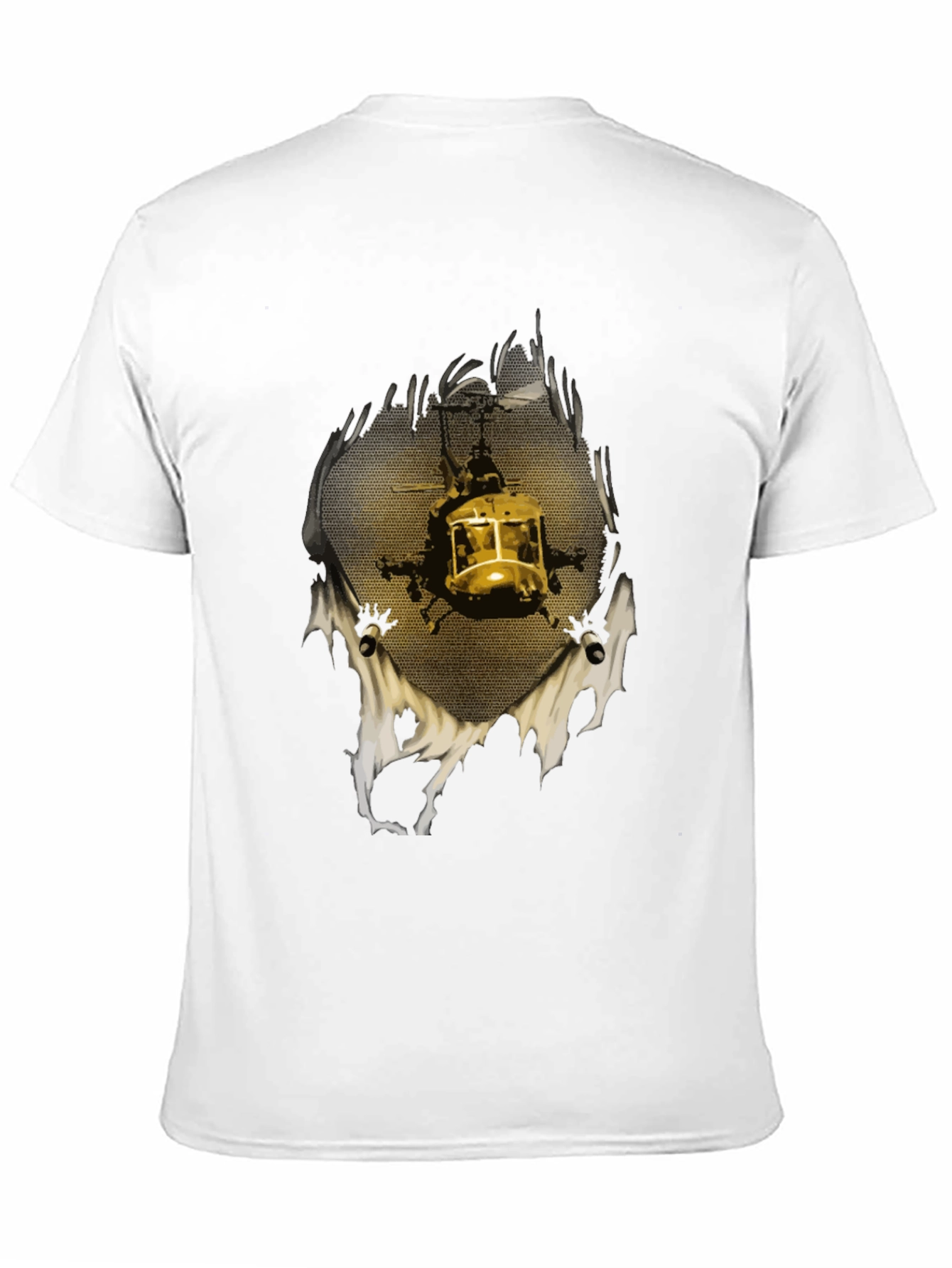 Helicopter Graphic Print T-Shirt