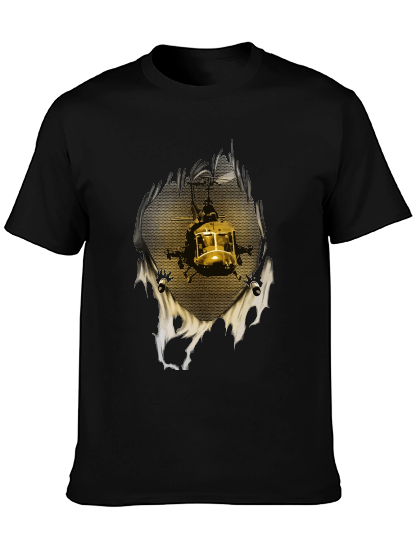 Helicopter Graphic Print T-Shirt