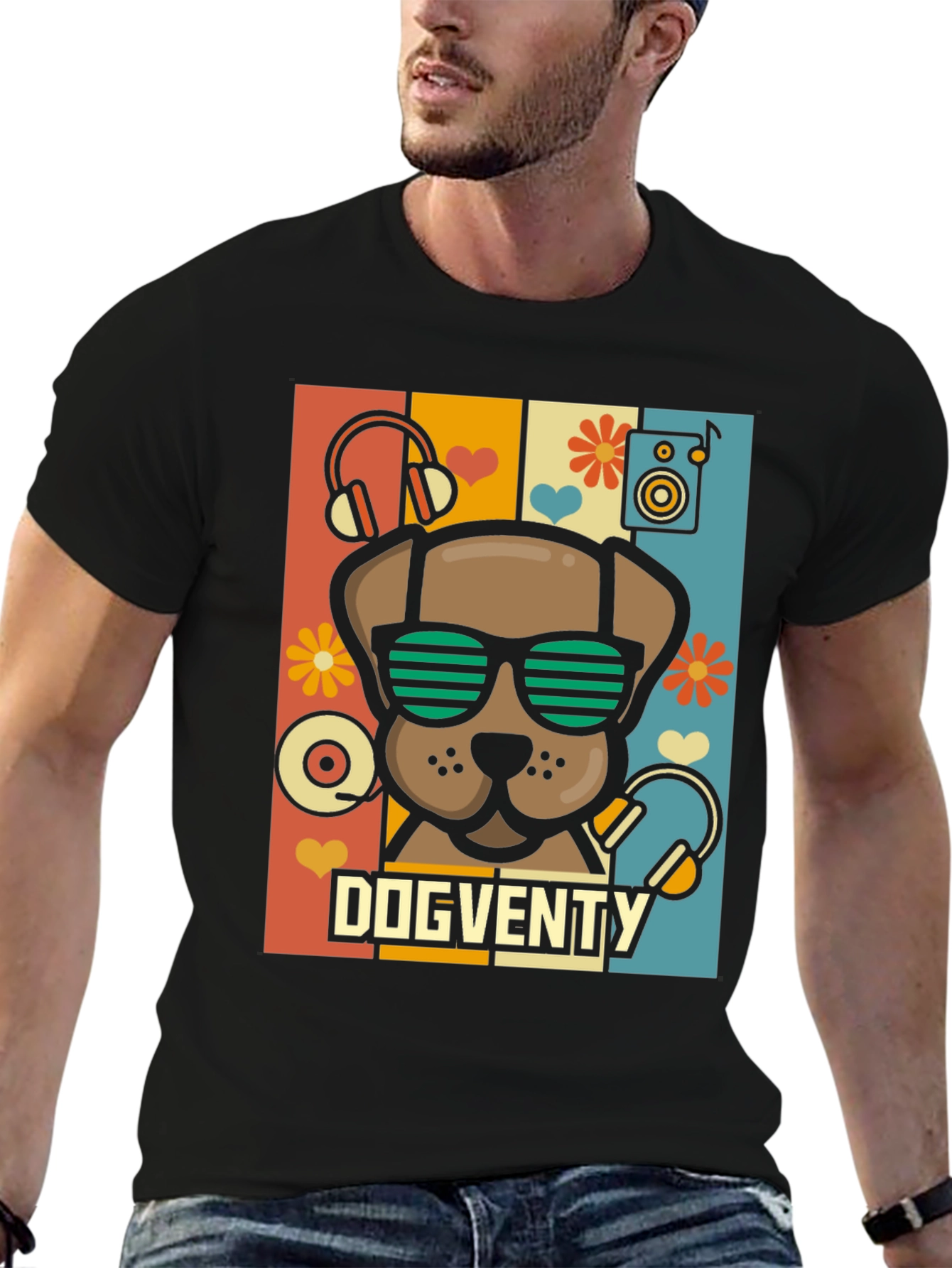 Dogventy Graphic Tee - Retro Pup Style
