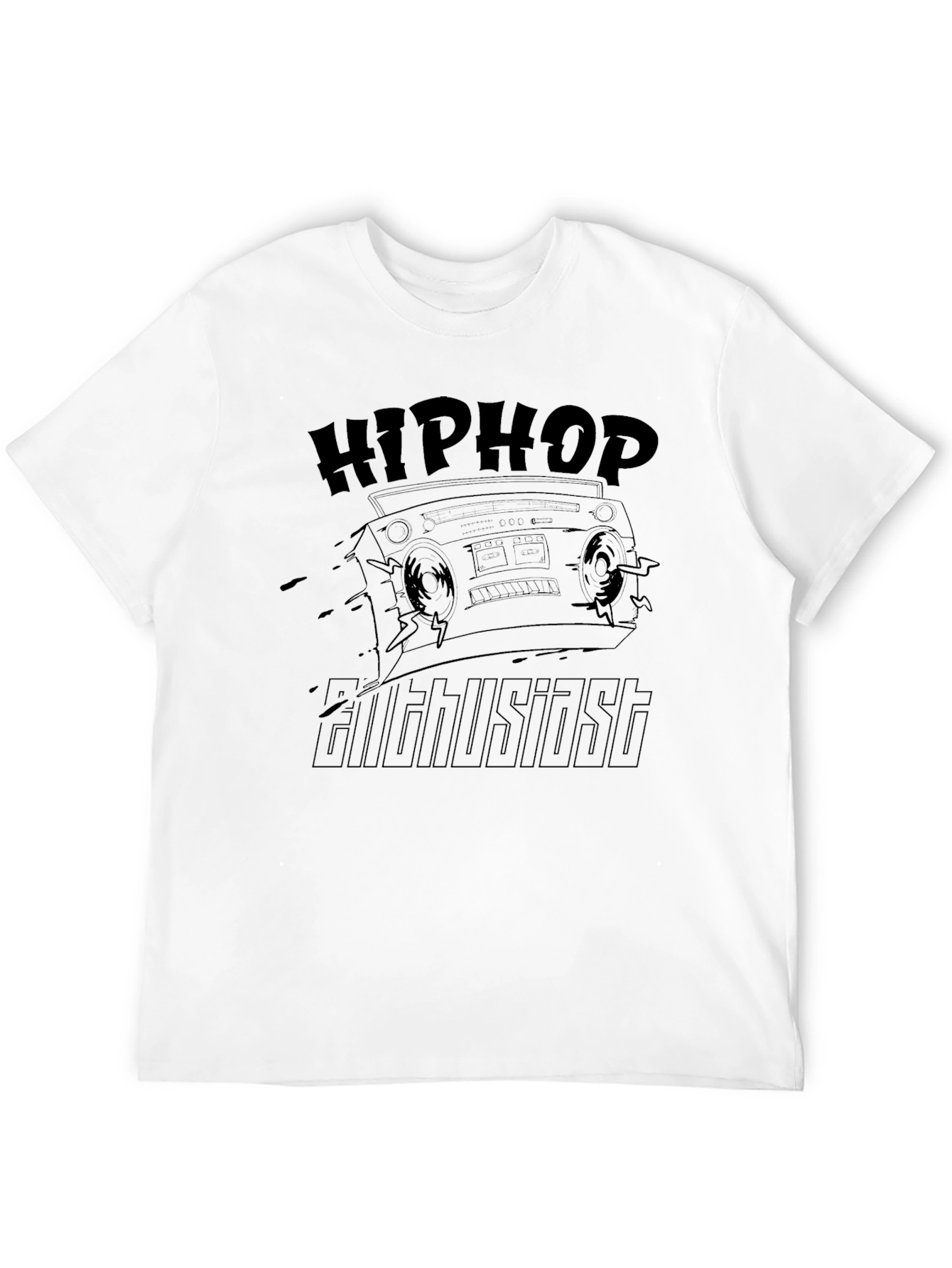 Hip Hop Enthusiast Black T-Shirt