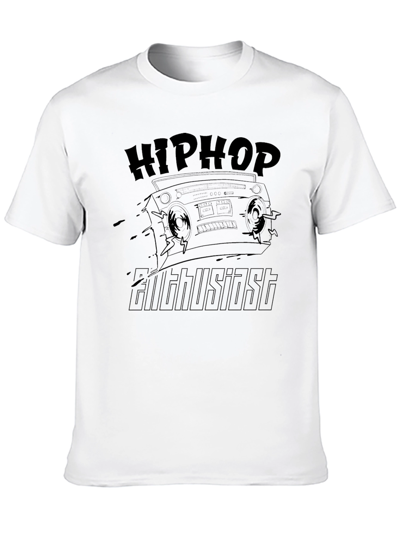 Hip Hop Enthusiast Black T-Shirt