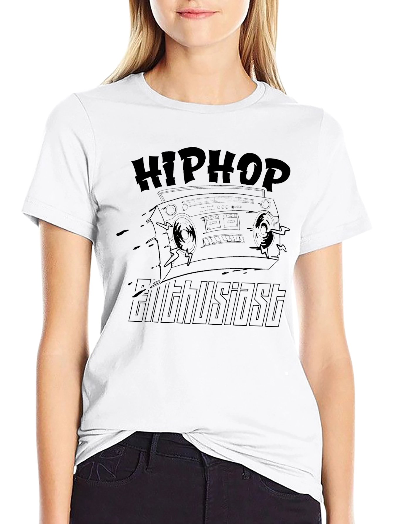 Hip Hop Enthusiast Black T-Shirt