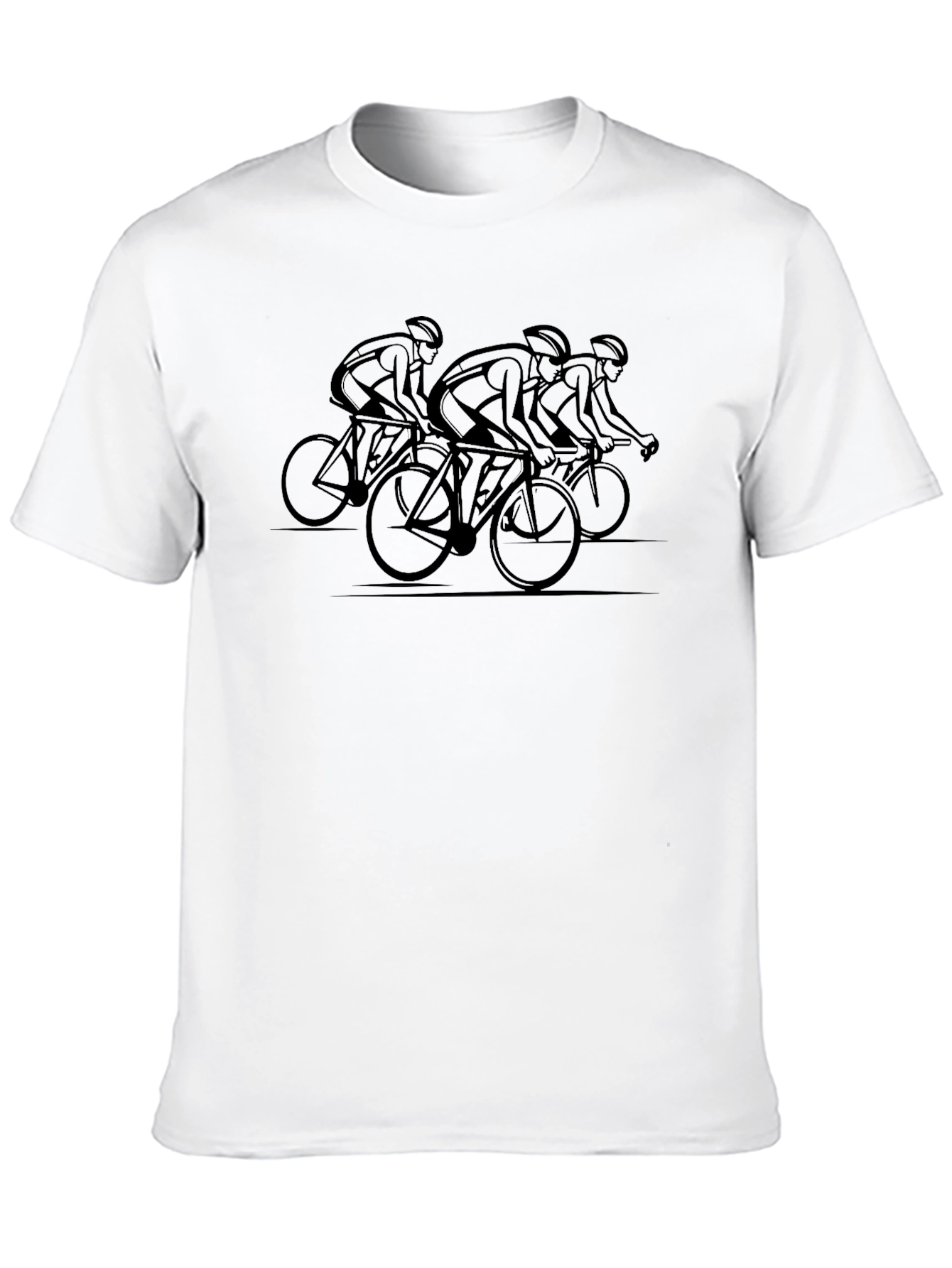 Black Cycling Team T-Shirt - Athletic Design