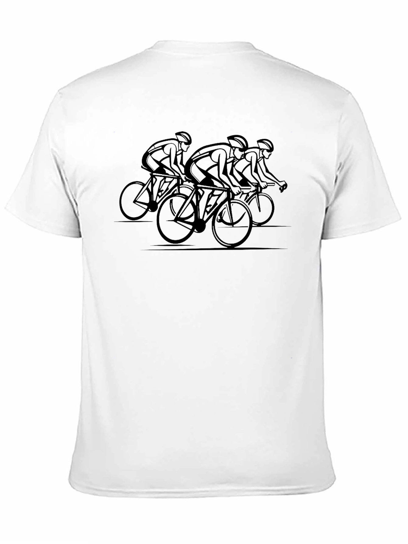 Black Cycling Team T-Shirt - Athletic Design