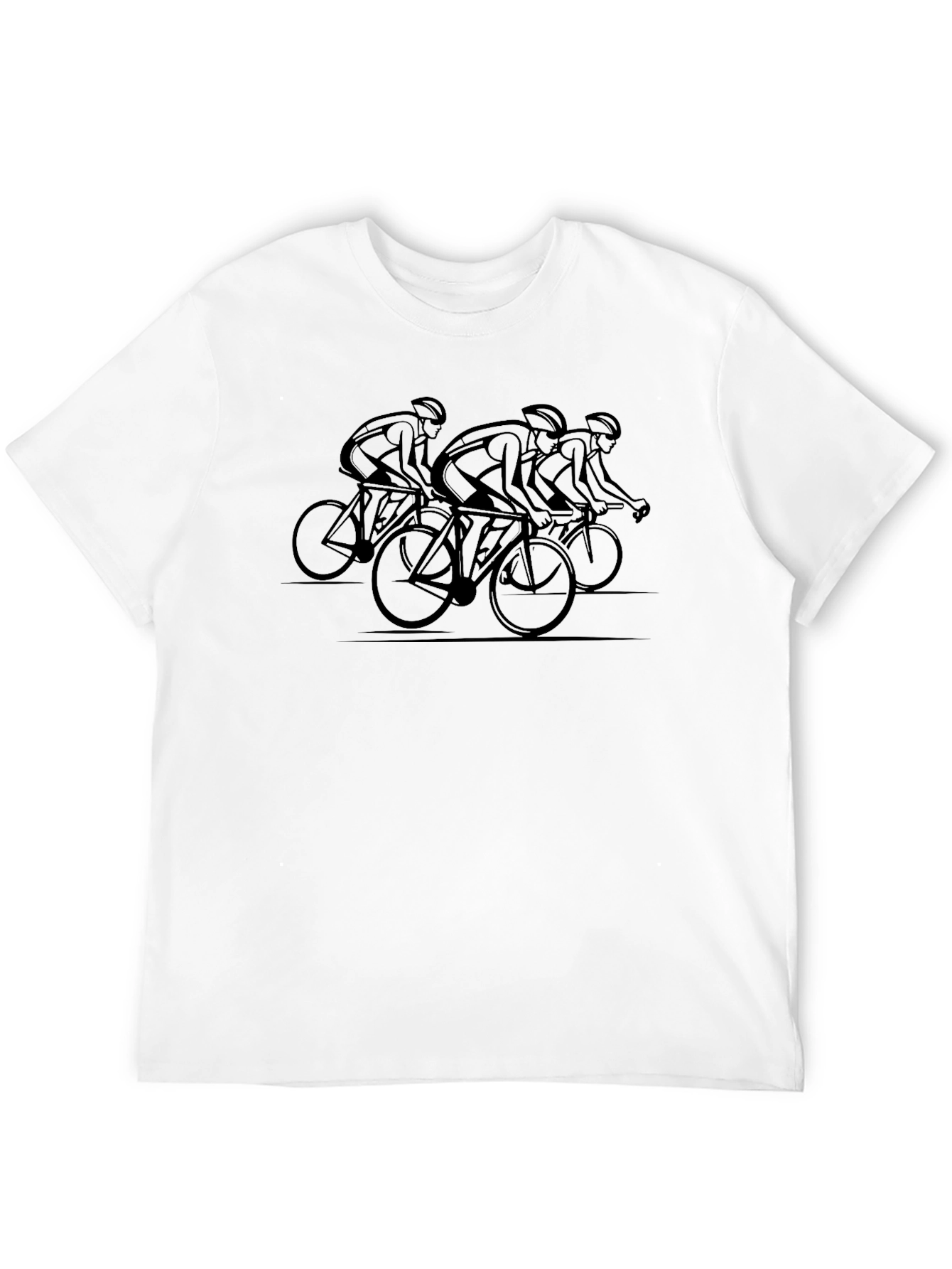 Black Cycling Team T-Shirt - Athletic Design