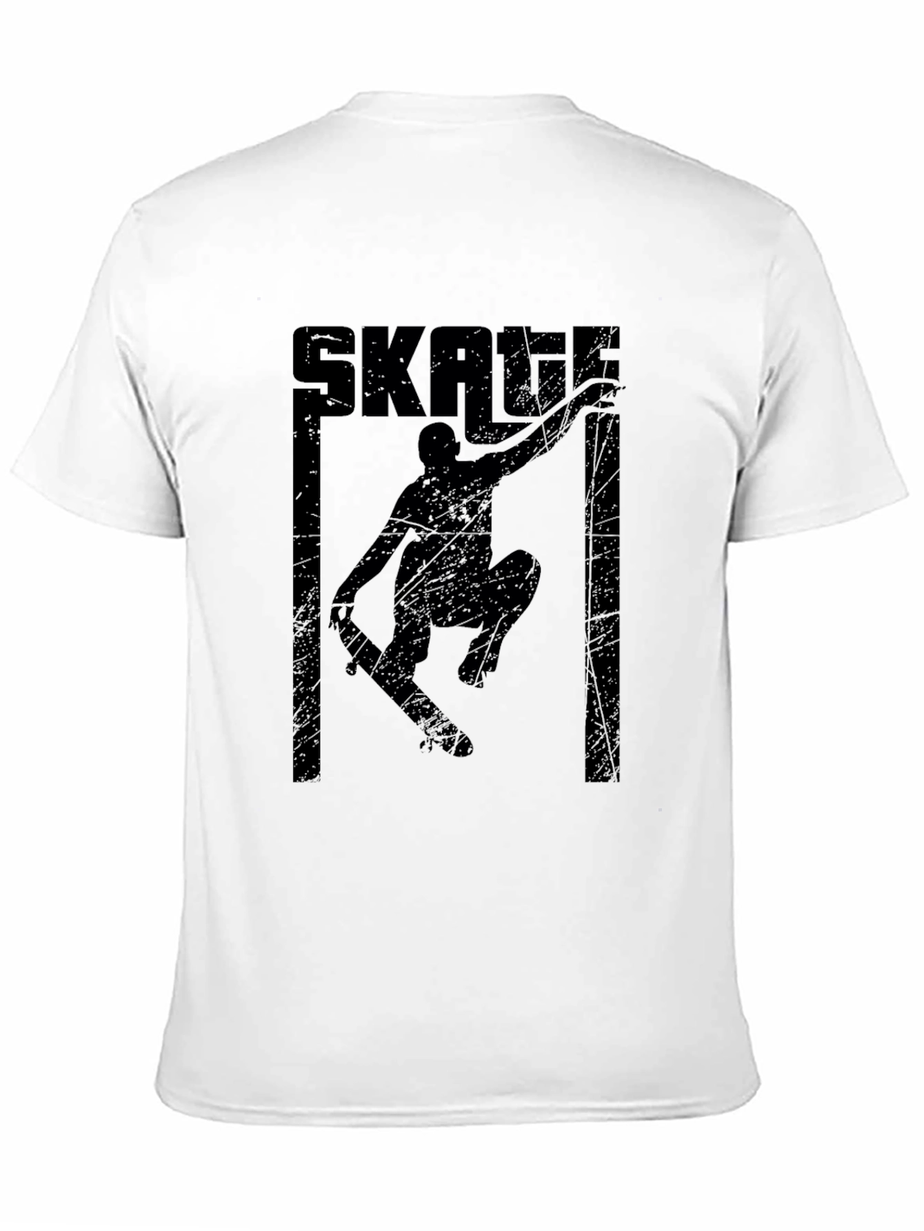 Skate Graphic Tee - Retro Black Skateboard Shirt