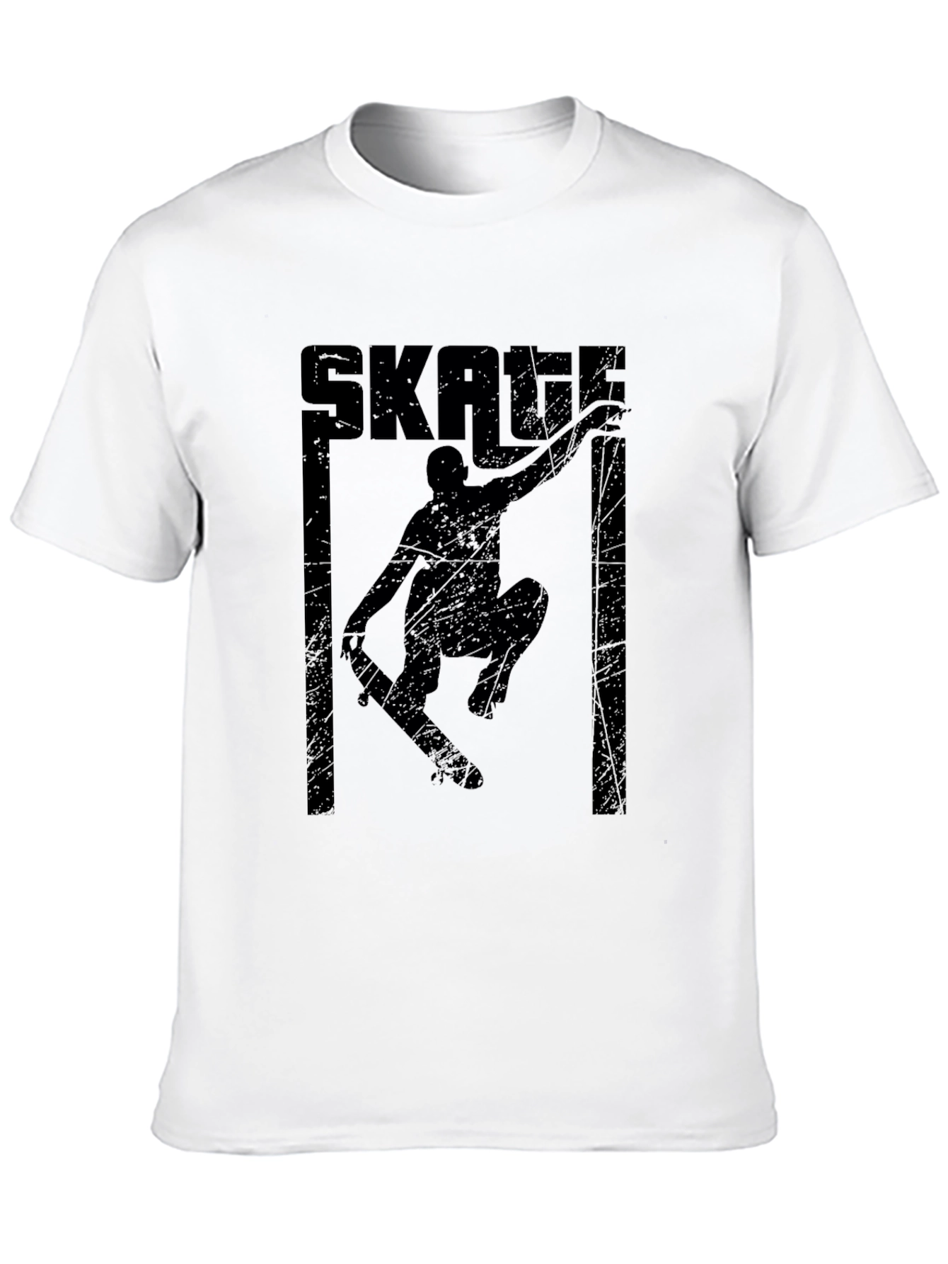 Skate Graphic Tee - Retro Black Skateboard Shirt